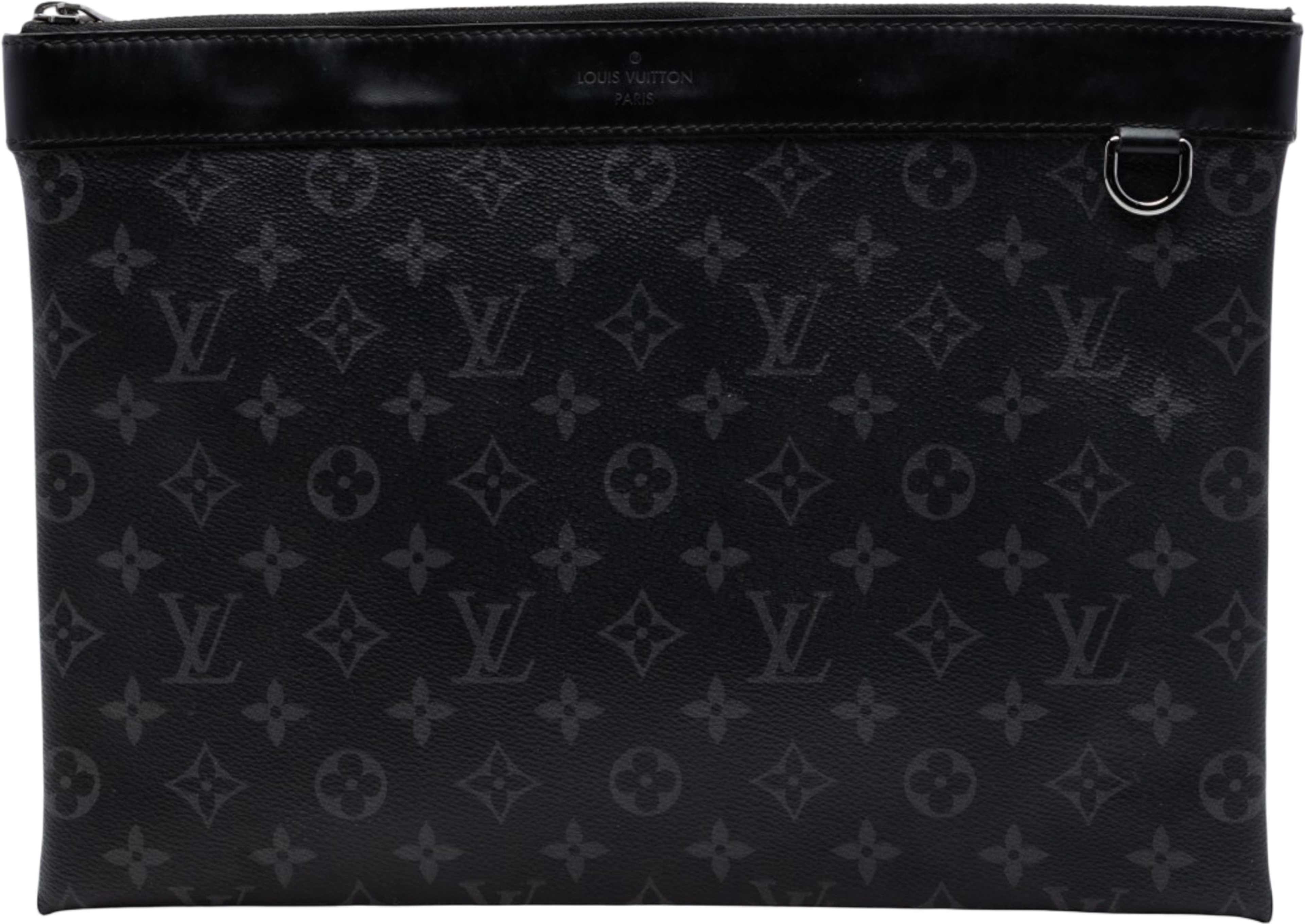 Louis Vuitton Monogram Eclipse Discovery Pochette Gm, från Luxclusif, i färgen black. Klicka för att öppna bilden i stort format