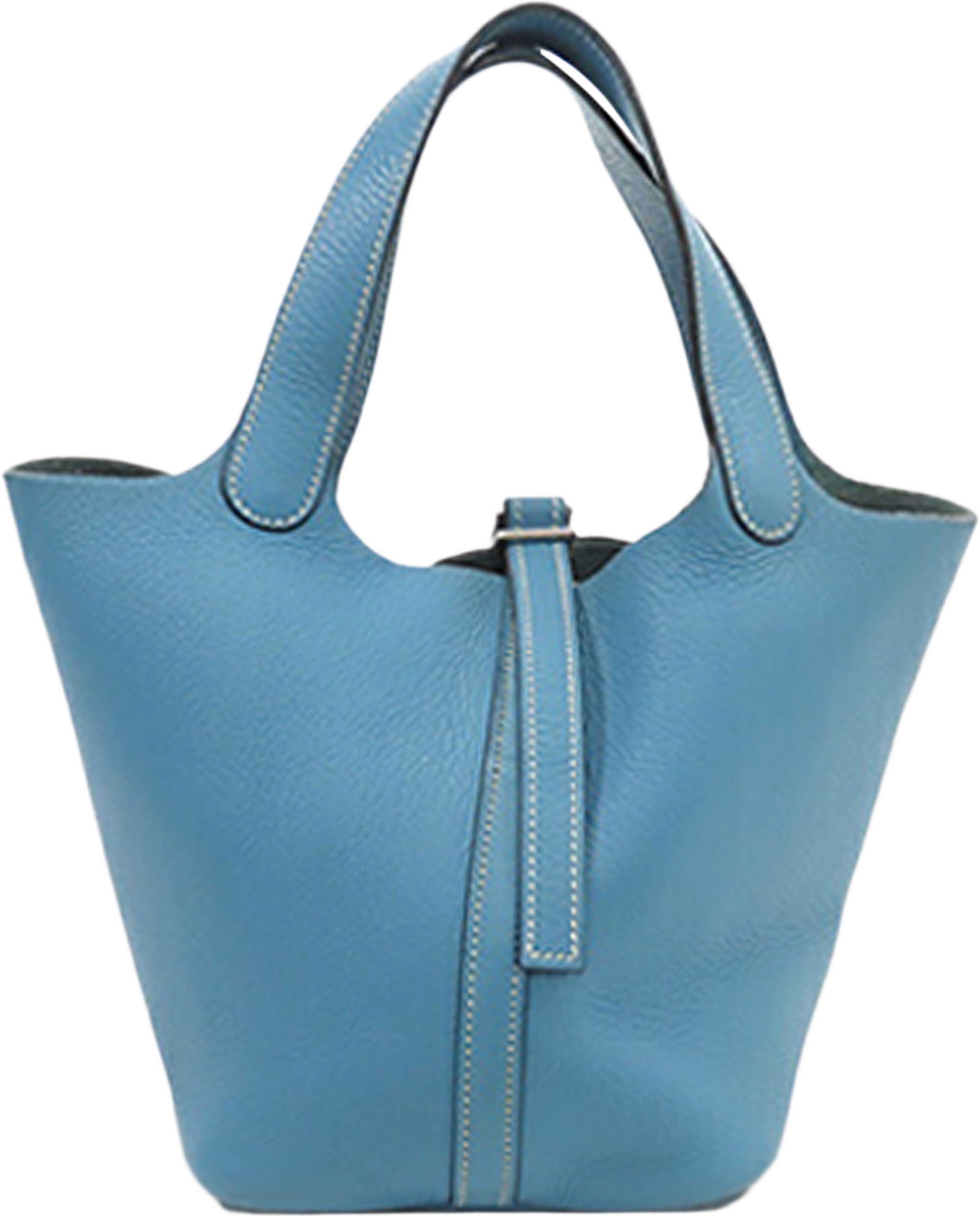 Hermès Clemence Picotin 18, från Luxclusif, i färgen light blue. Klicka för att öppna bilden i stort format