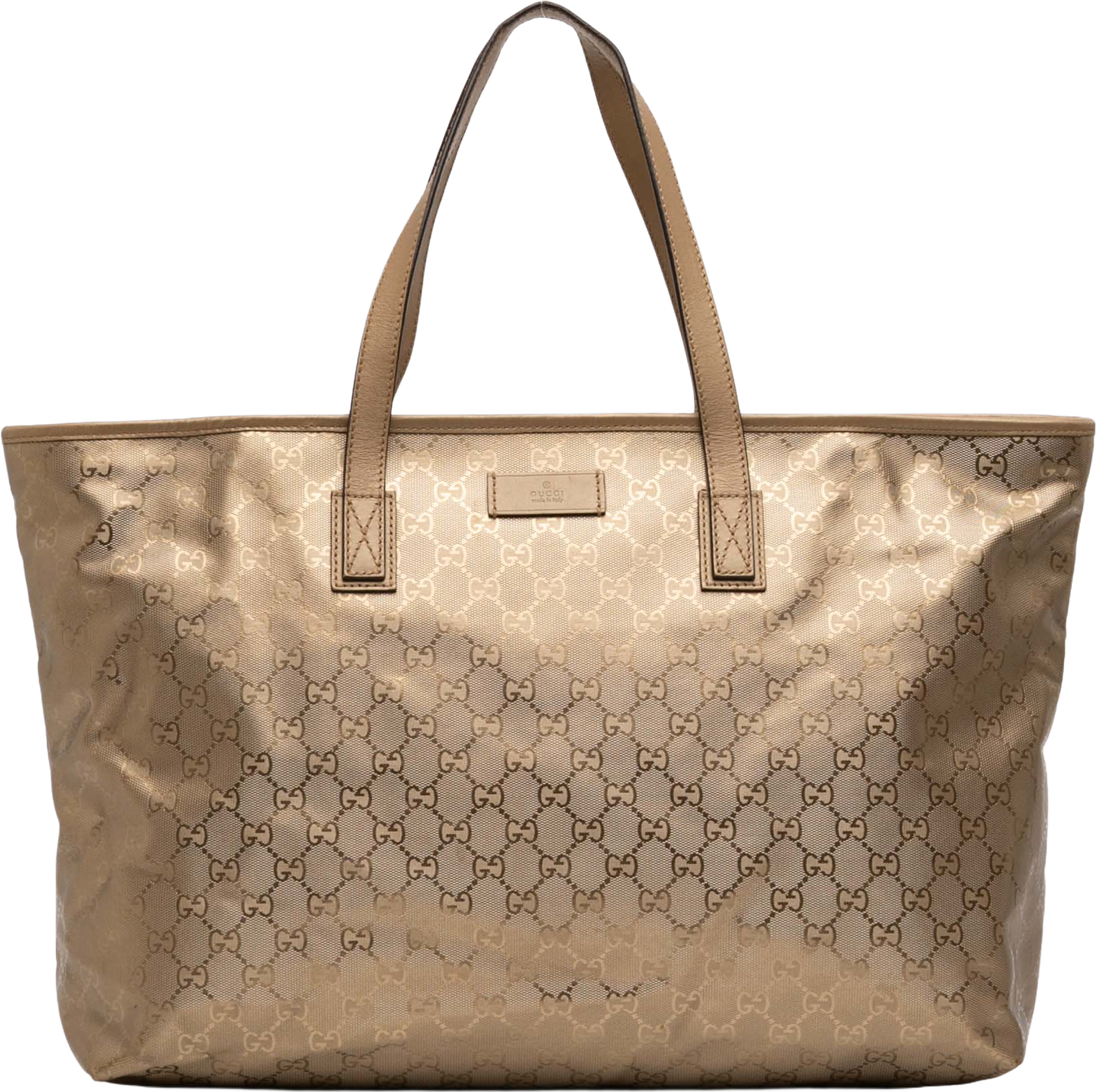 Gucci Large Gg Imprime Tote, från Luxclusif, i färgen gold. Klicka för att öppna bilden i stort format