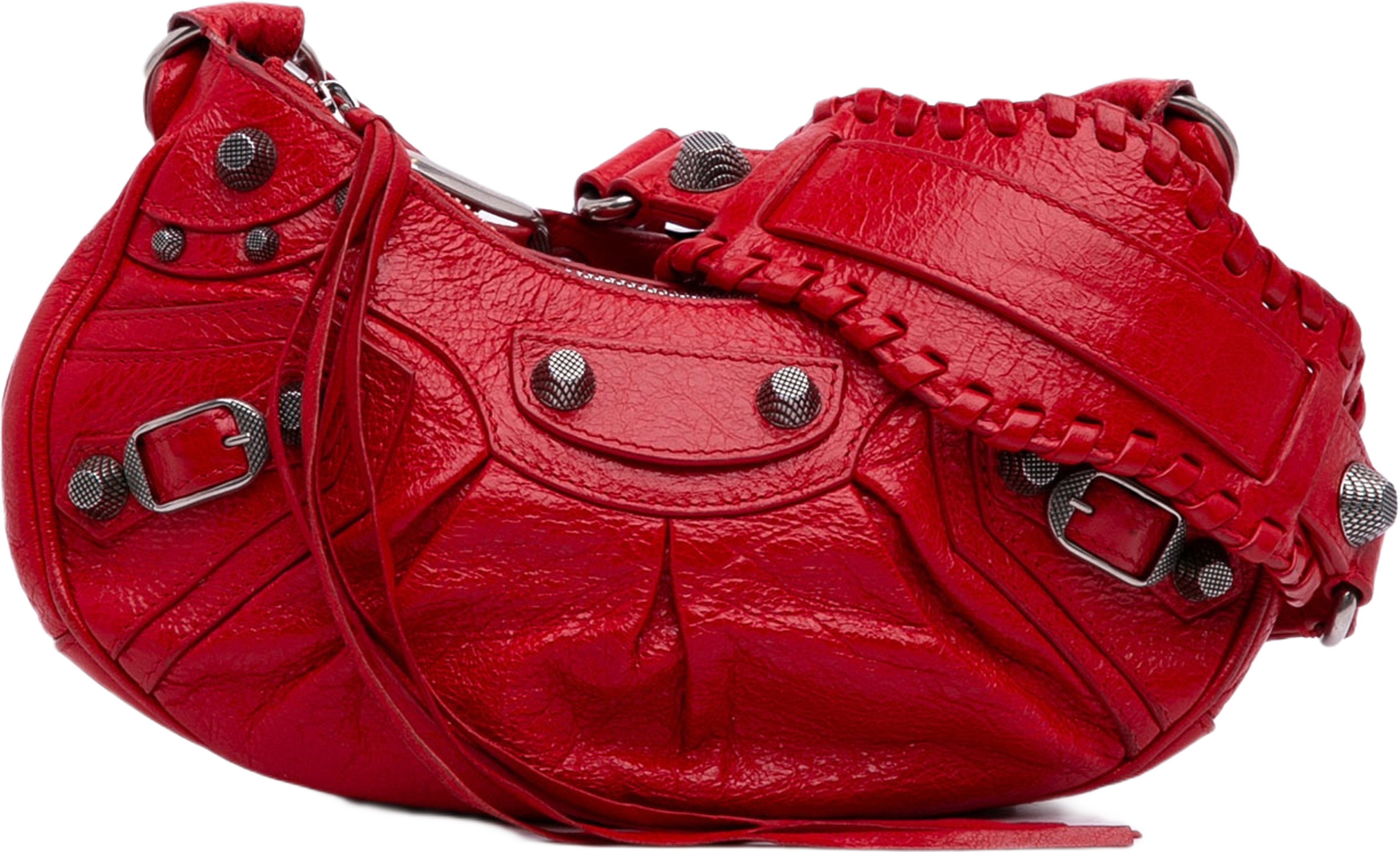 Balenciaga Lambskin Motocross Le Cagole Xs, från Luxclusif, i färgen red. Klicka för att öppna bilden i stort format