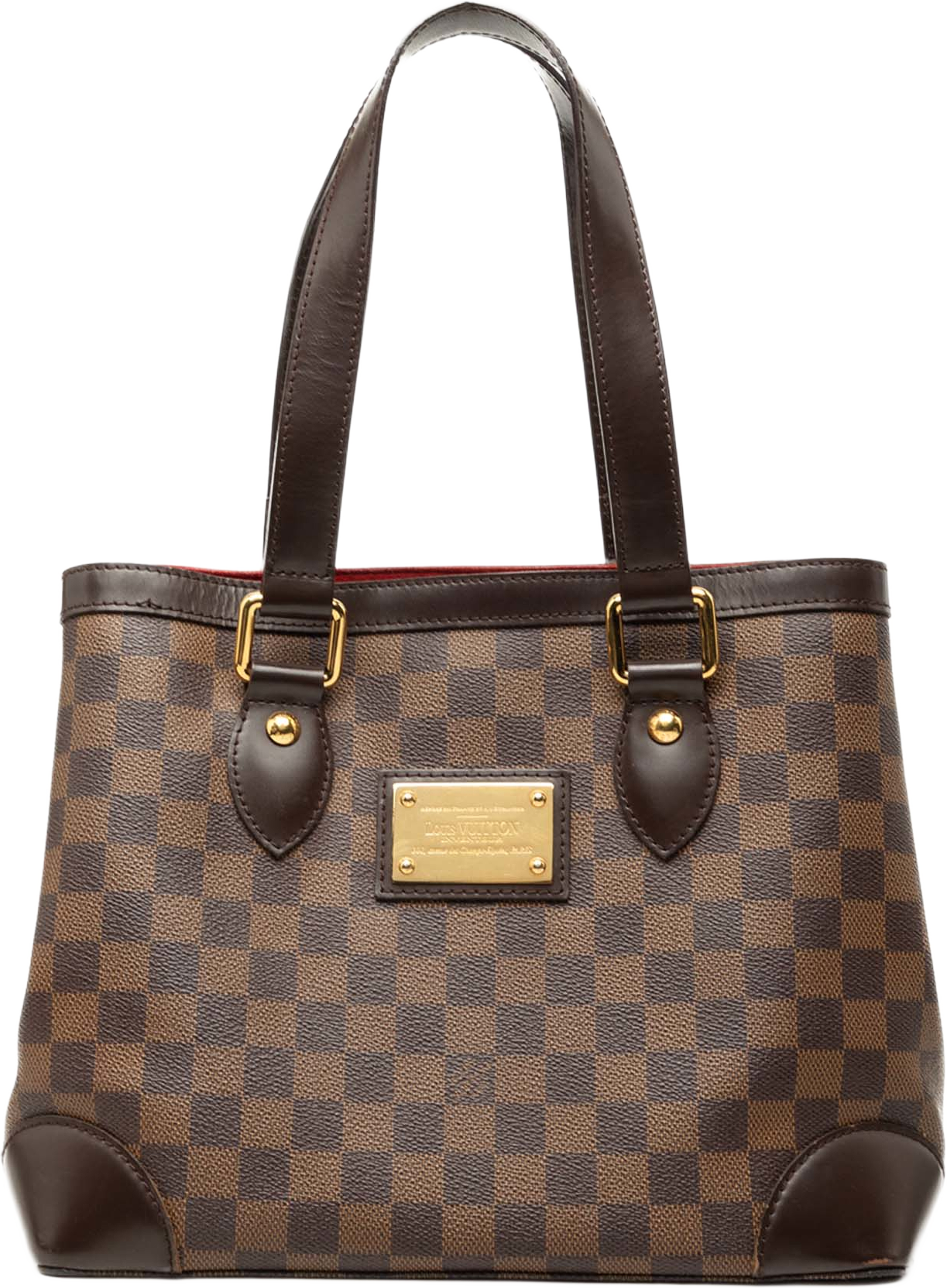 Louis Vuitton Damier Ebene Hampstead Pm, från Luxclusif, i färgen brun. Klicka för att öppna bilden i stort format