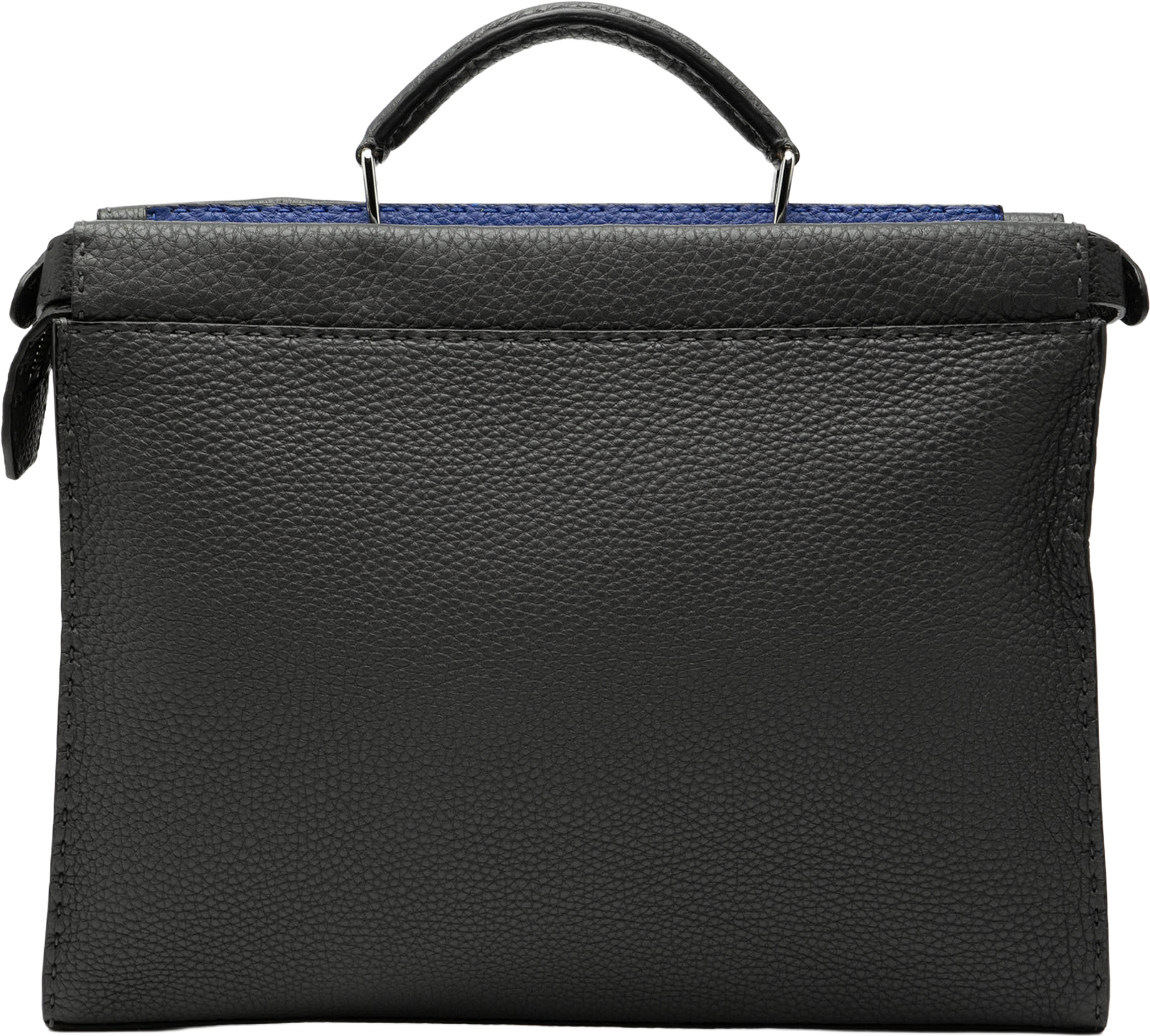 Fendi Large Leather Selleria Peekaboo Iconic Fit Bag, från Luxclusif, i färgen black. Klicka för att öppna bilden i stort format