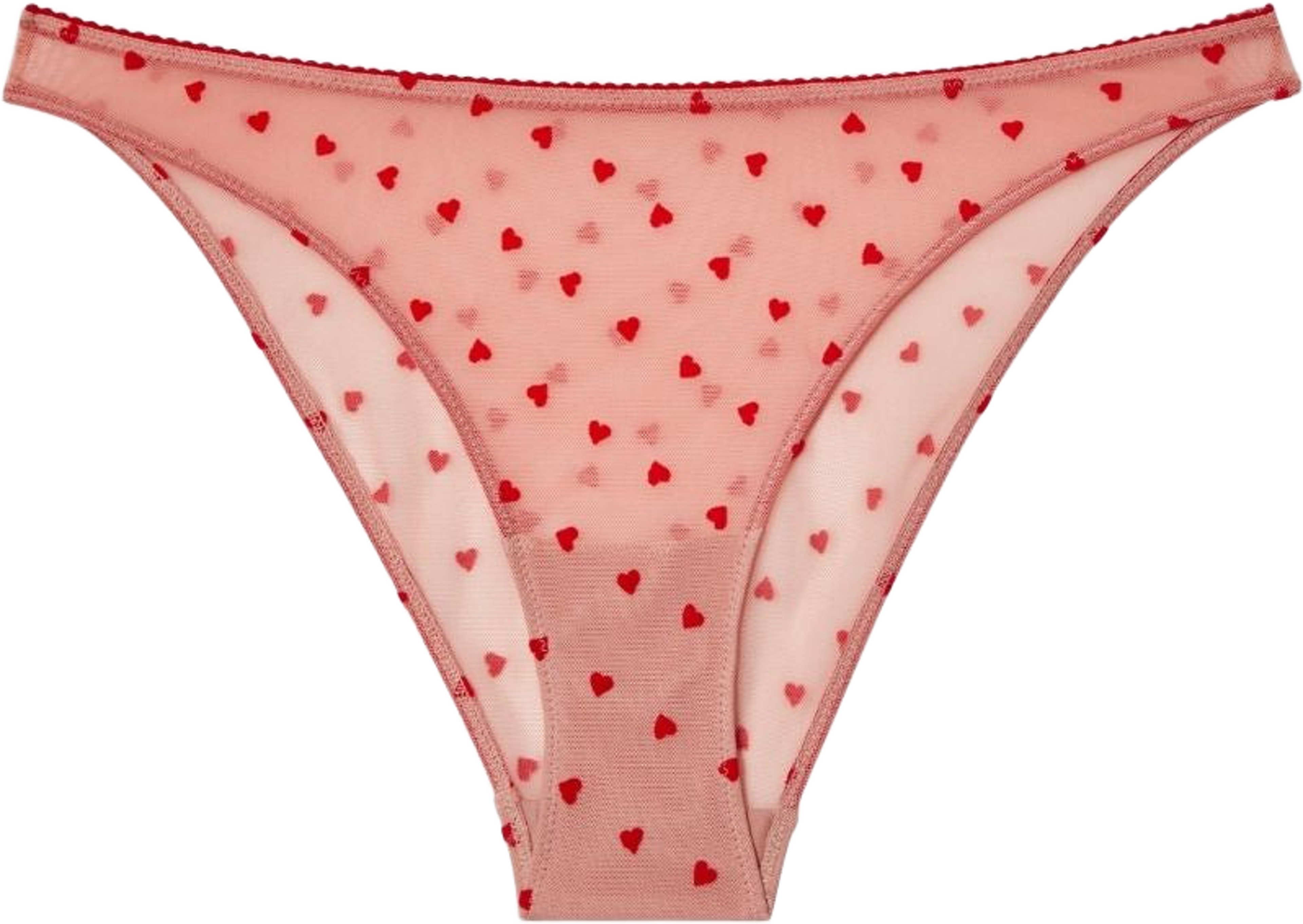 Mesh Bikini Briefs, från Understatement, i färgen pale pink/deep red. Klicka för att öppna bilden i stort format