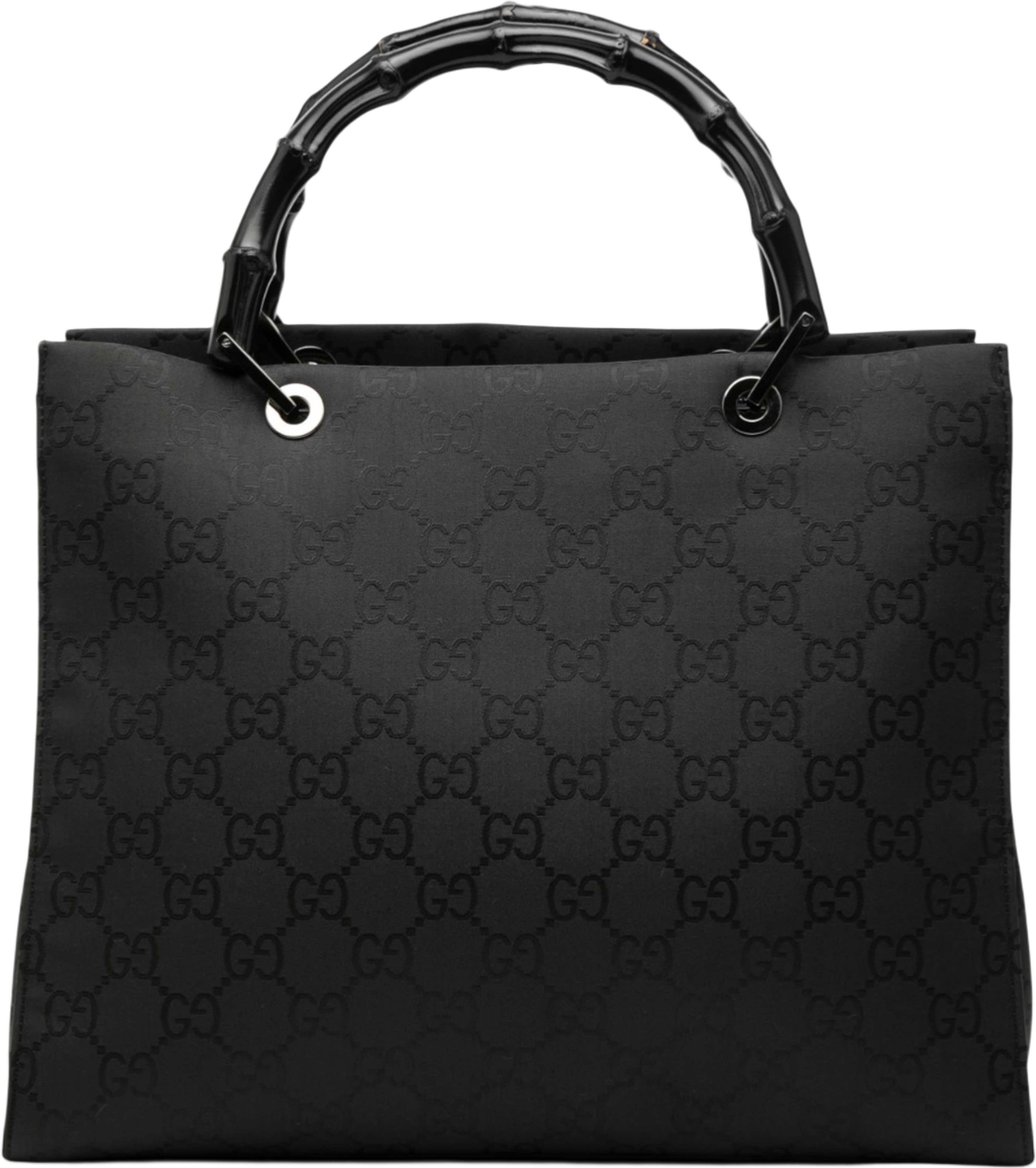 Gucci Gg Nylon Bamboo Handbag, från Luxclusif, i färgen black. Klicka för att öppna bilden i stort format