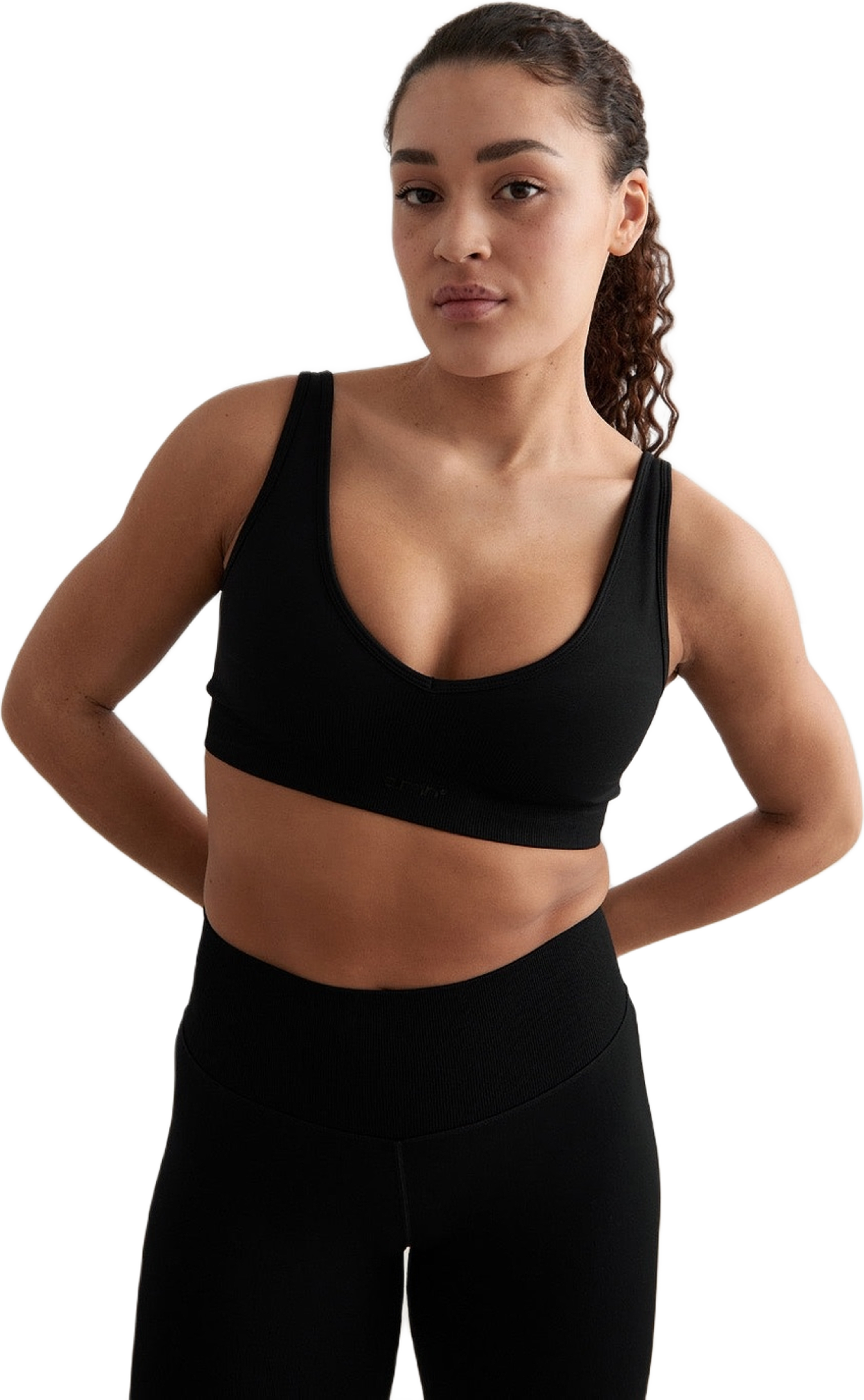 Black Shape Seamless Deep Cut Bra