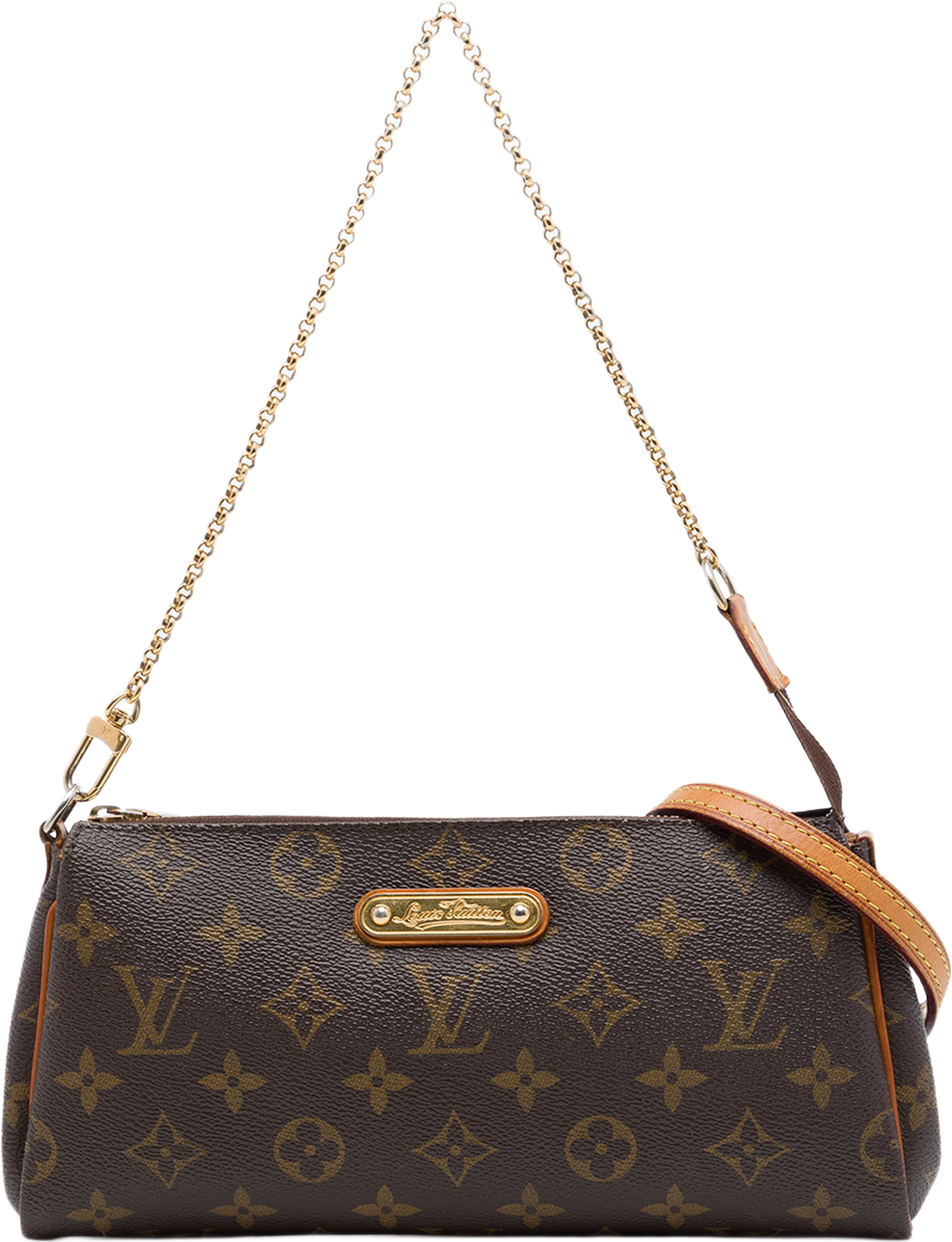 Louis Vuitton Monogram Eva, från Luxclusif, i färgen brun. Klicka för att öppna bilden i stort format