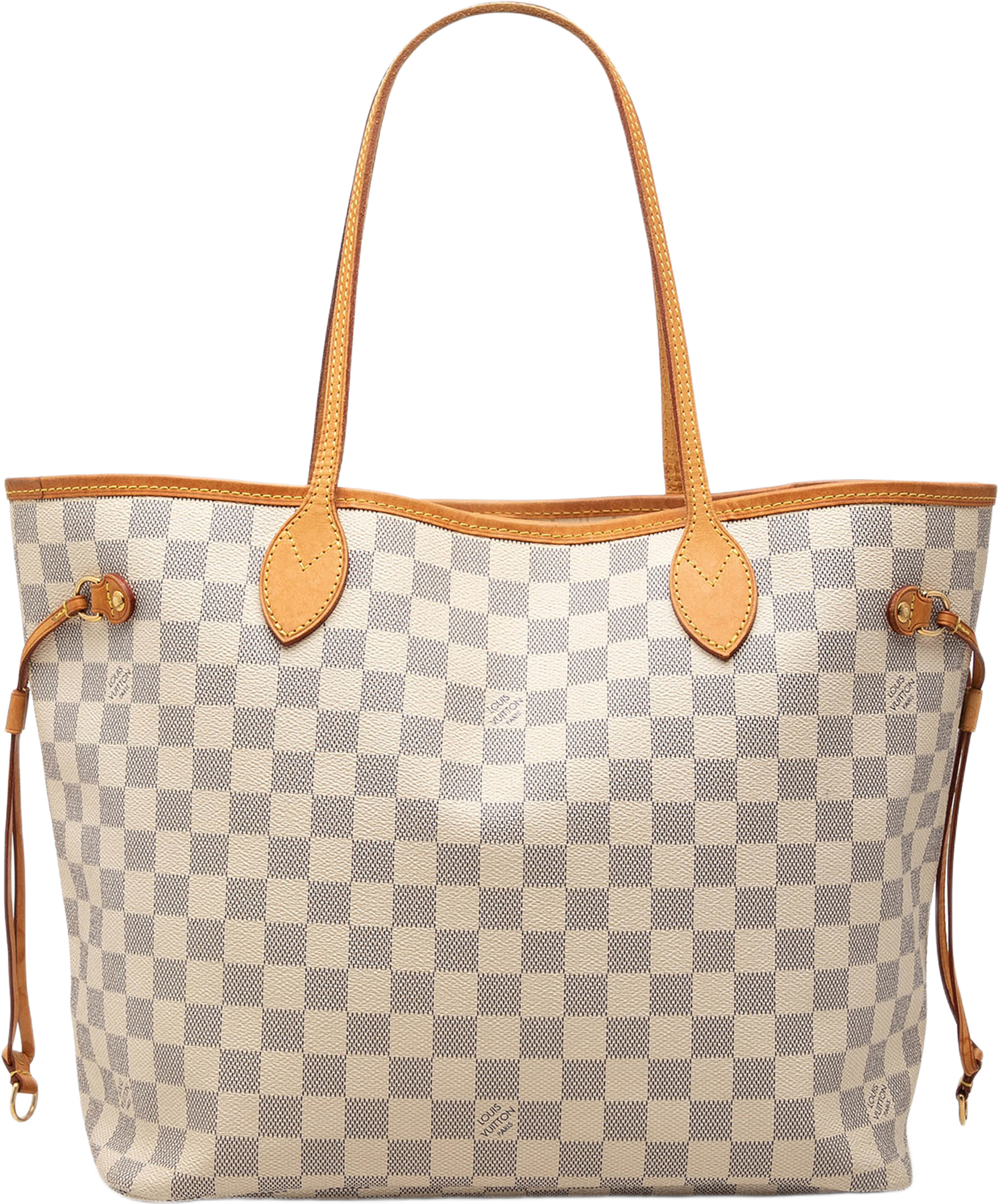 Louis Vuitton Damier Azur Neverfull Mm, från Luxclusif, i färgen vit. Klicka för att öppna bilden i stort format