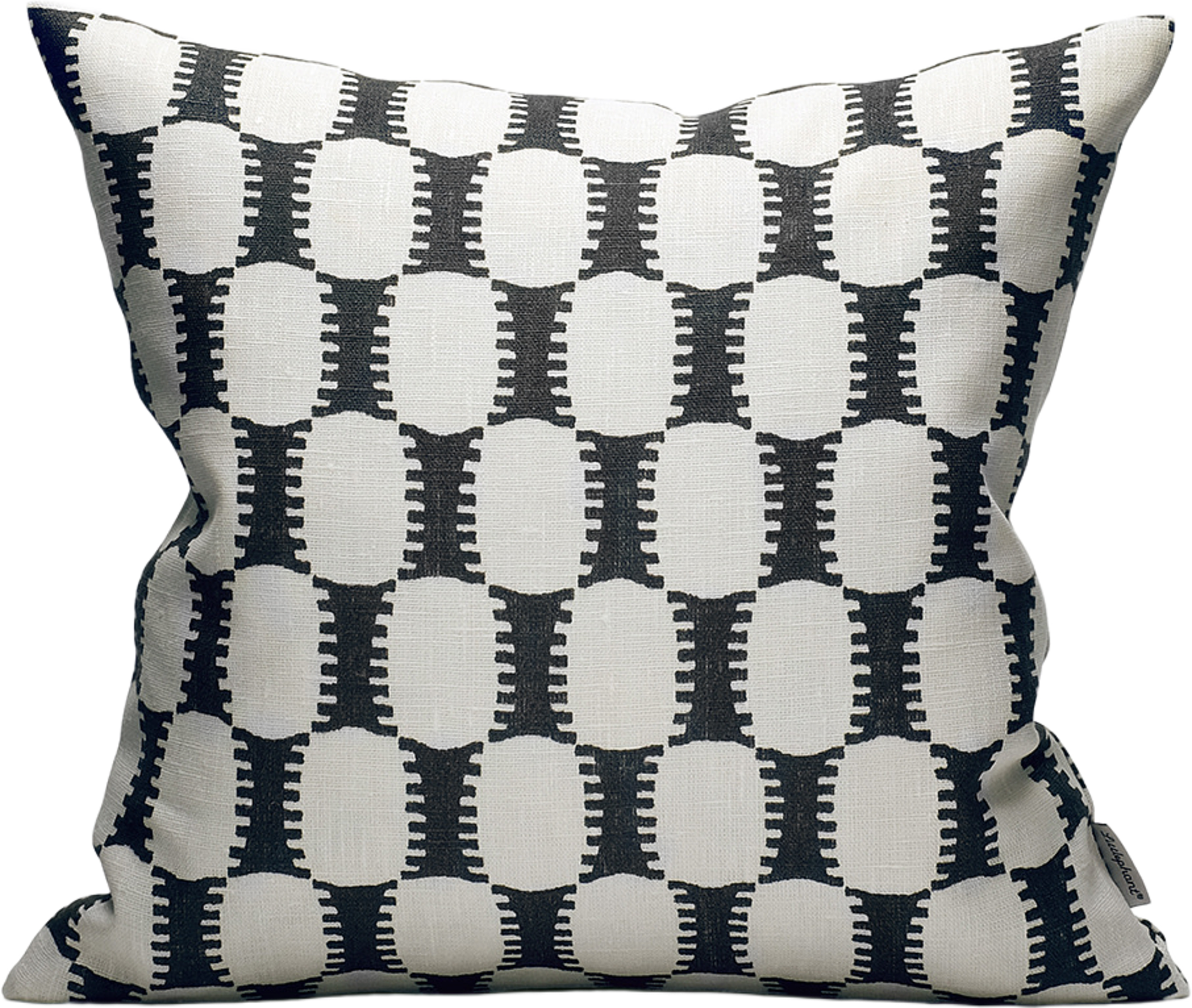 Cushion Cover Capri 40x40cm, från Littlephant, i färgen ivory / black. Klicka för att öppna bilden i stort format