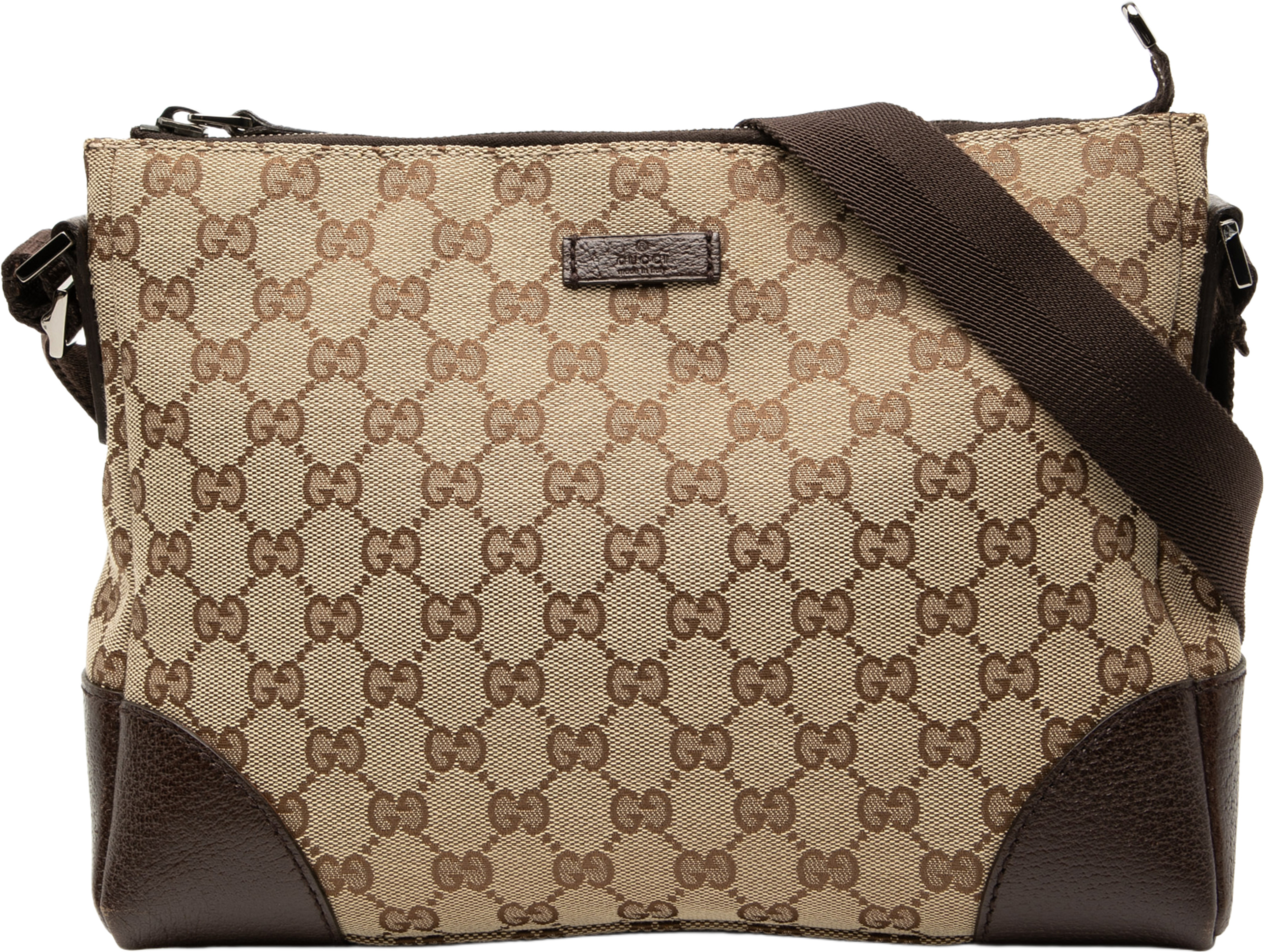 Gucci Gg Canvas Crossbody, från Luxclusif, i färgen beige. Klicka för att öppna bilden i stort format