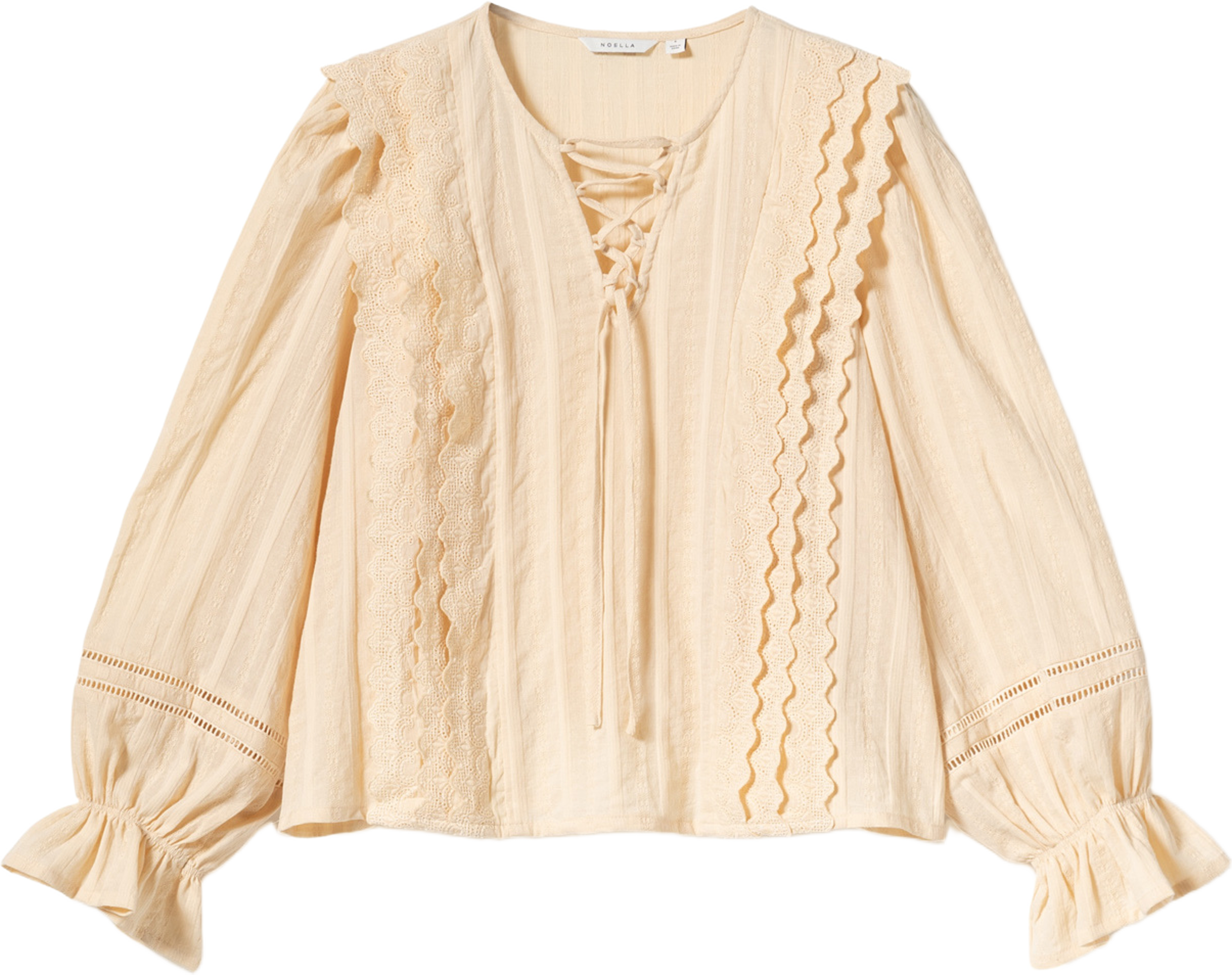 N-maliyah Blouse - Ivory, från Noella, i färgen ivory. Klicka för att öppna bilden i stort format