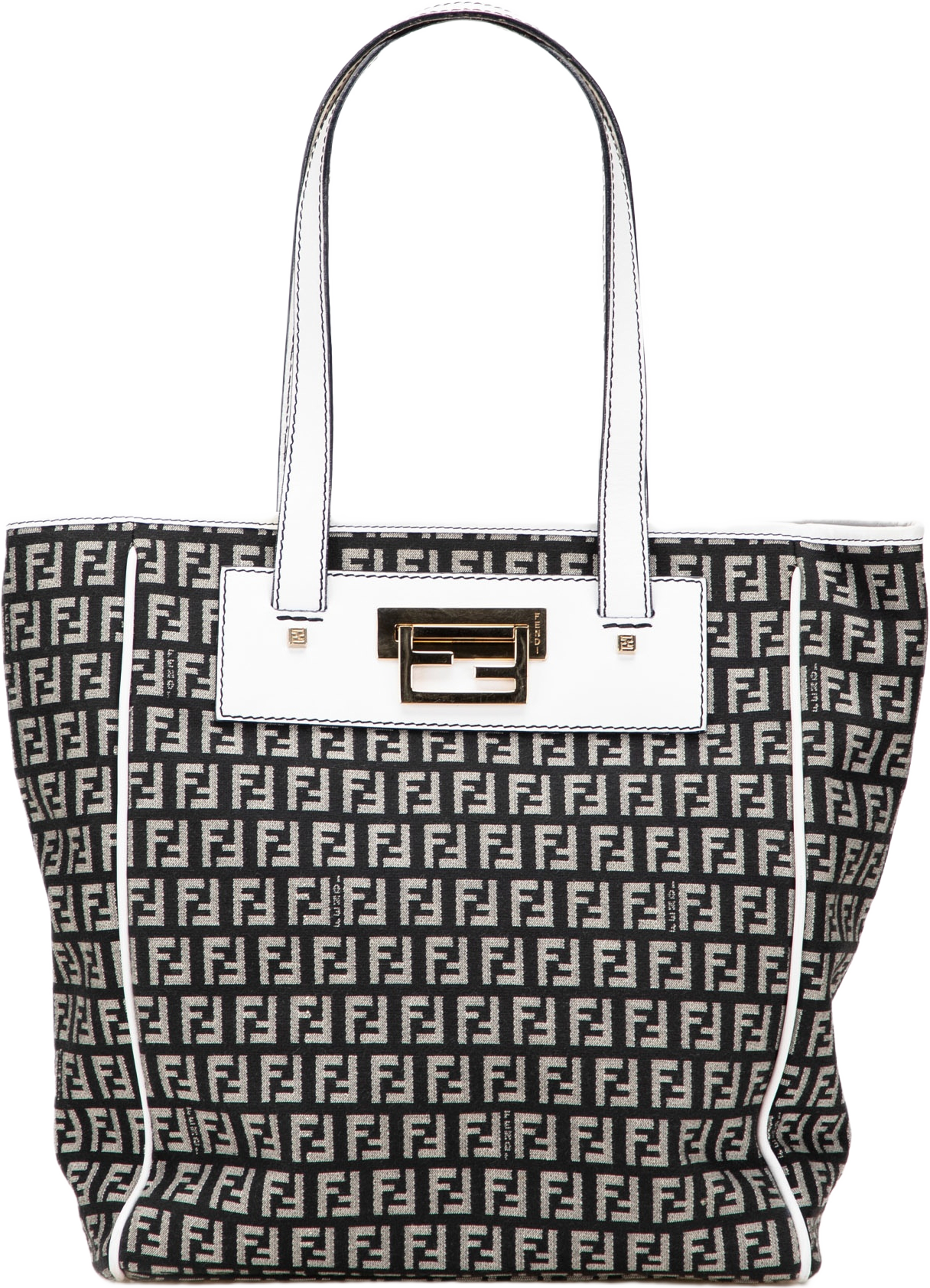 Fendi Zucchino Canvas Tote, från Luxclusif, i färgen black. Klicka för att öppna bilden i stort format