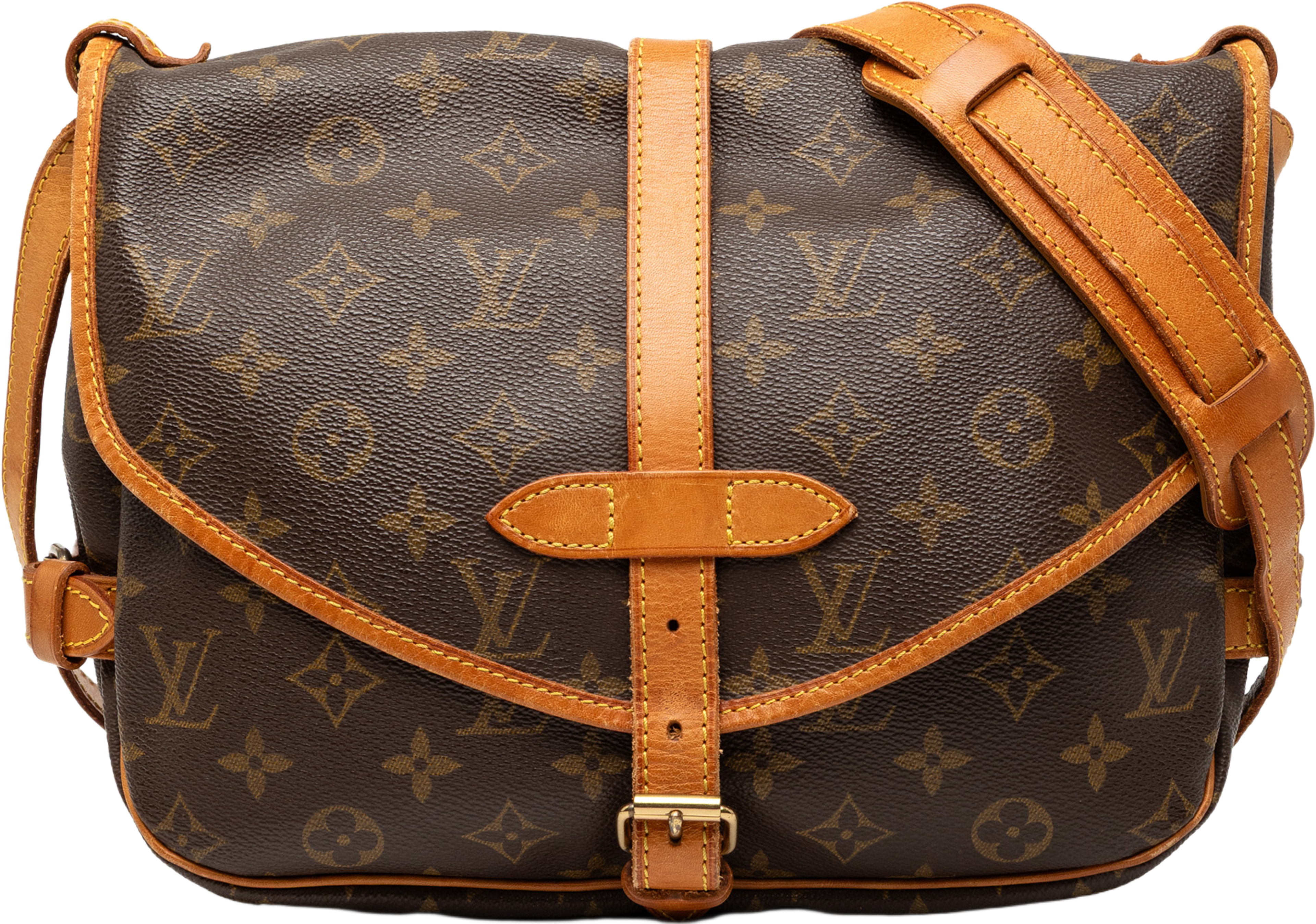 Louis Vuitton Monogram Saumur 25, från Luxclusif, i färgen brown. Klicka för att öppna bilden i stort format