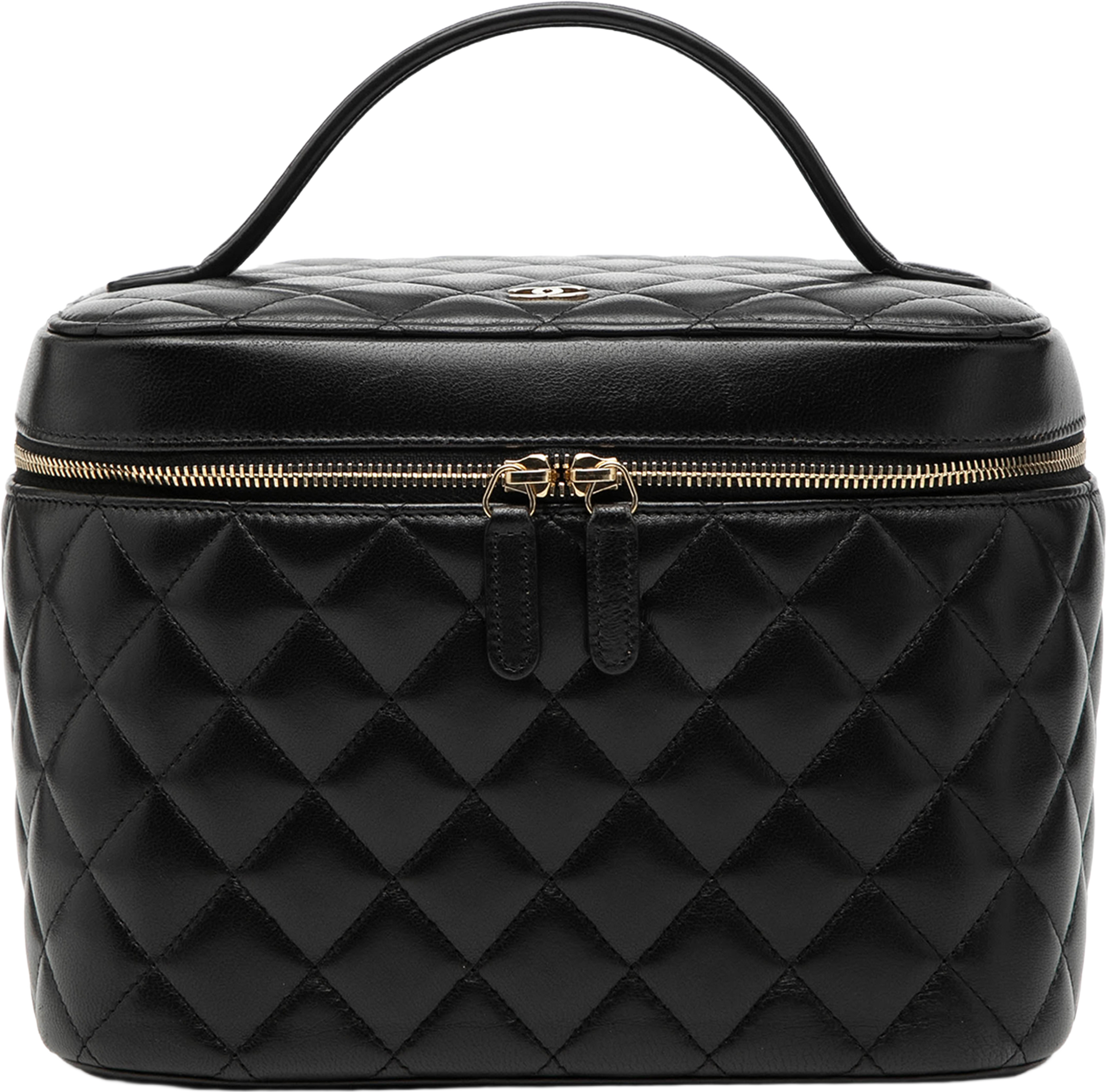Chanel Cc Quilted Lambskin Vanity Bag, från Luxclusif, i färgen black. Klicka för att öppna bilden i stort format