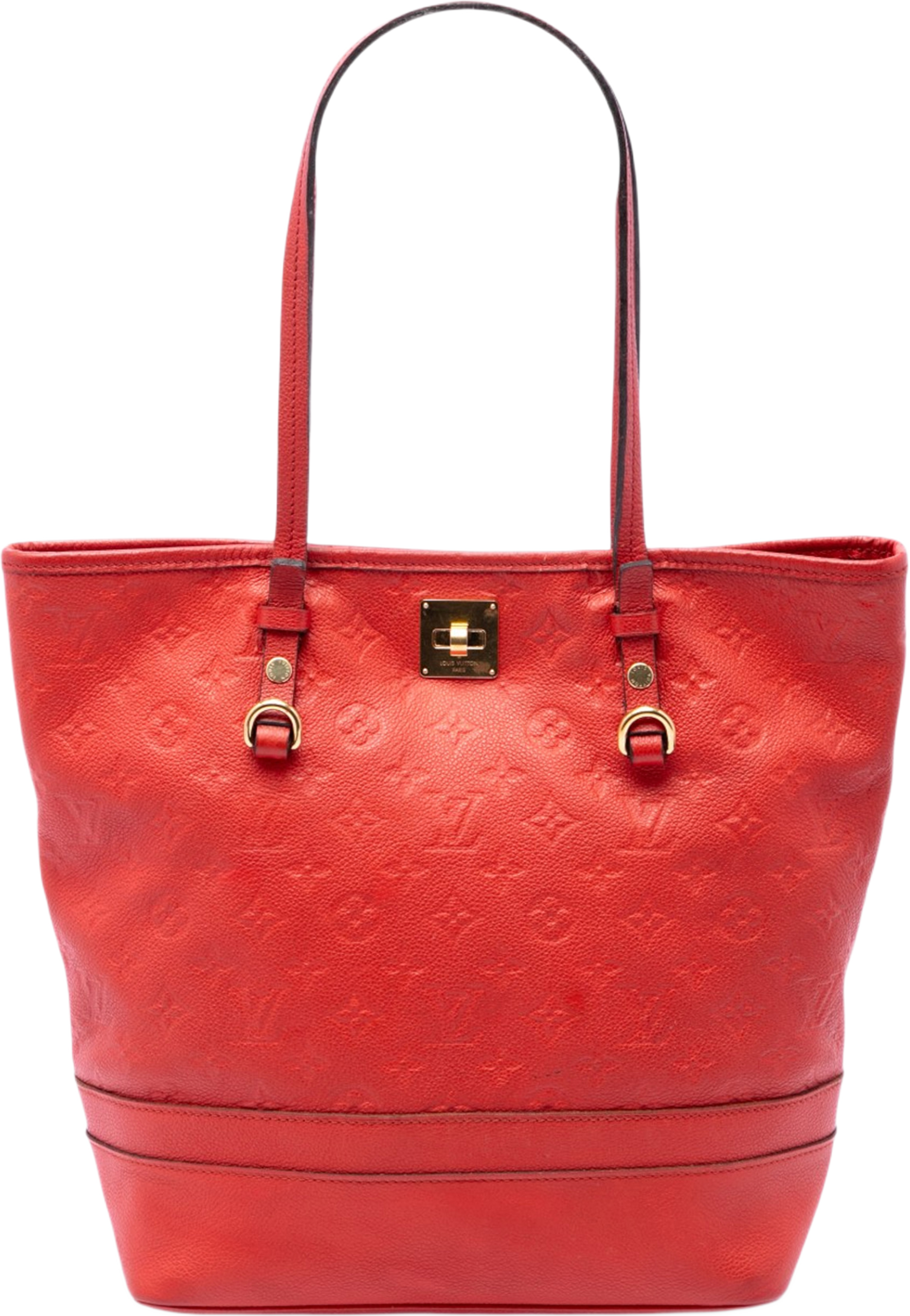 Louis Vuitton Monogram Empreinte Citadine Pm, från Luxclusif, i färgen röd. Klicka för att öppna bilden i stort format