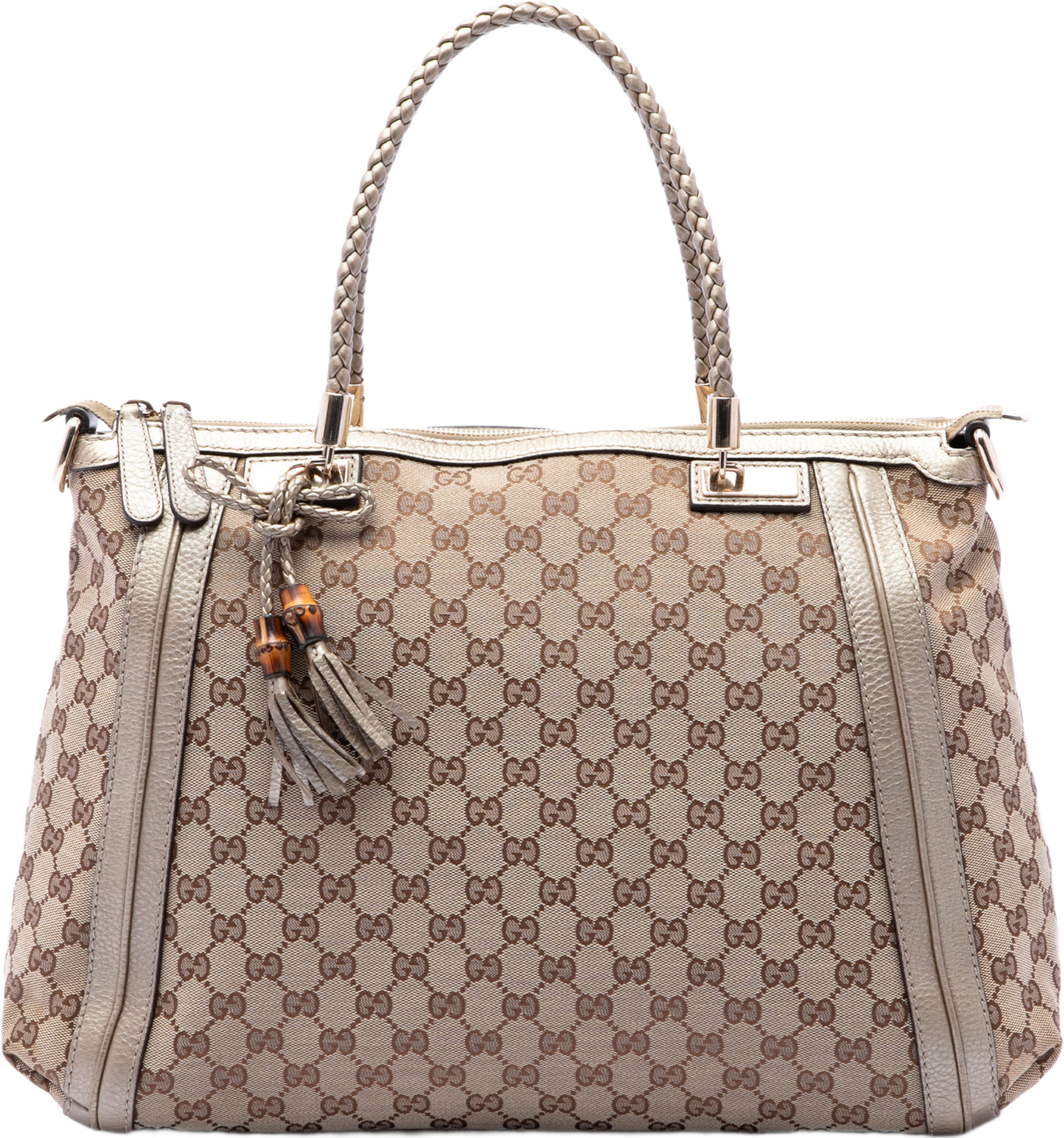 Gucci Gg Canvas Bella Convertible Tote, från Luxclusif, i färgen beige. Klicka för att öppna bilden i stort format