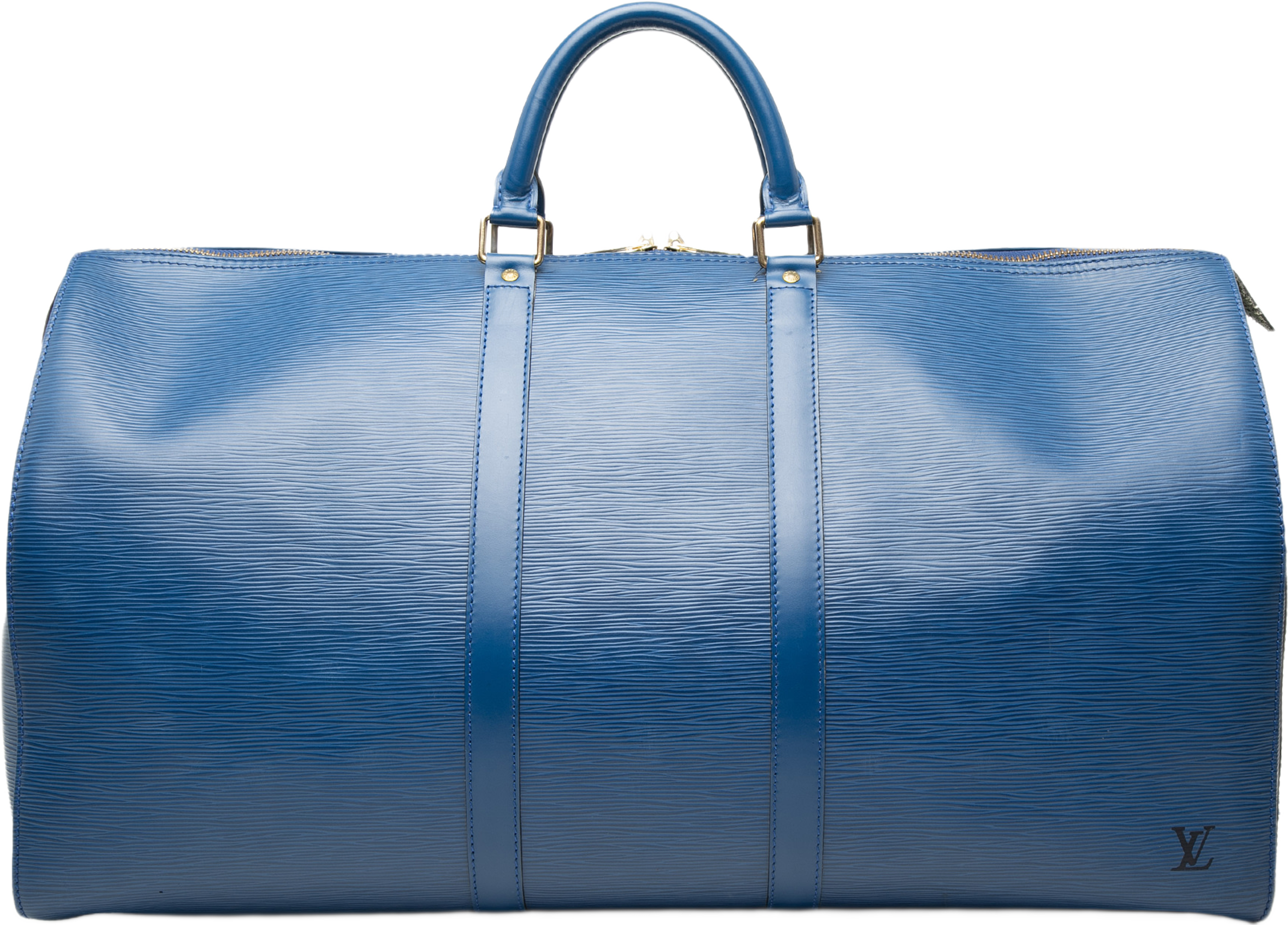 Louis Vuitton Epi Keepall 55, från Luxclusif, i färgen blå. Klicka för att öppna bilden i stort format