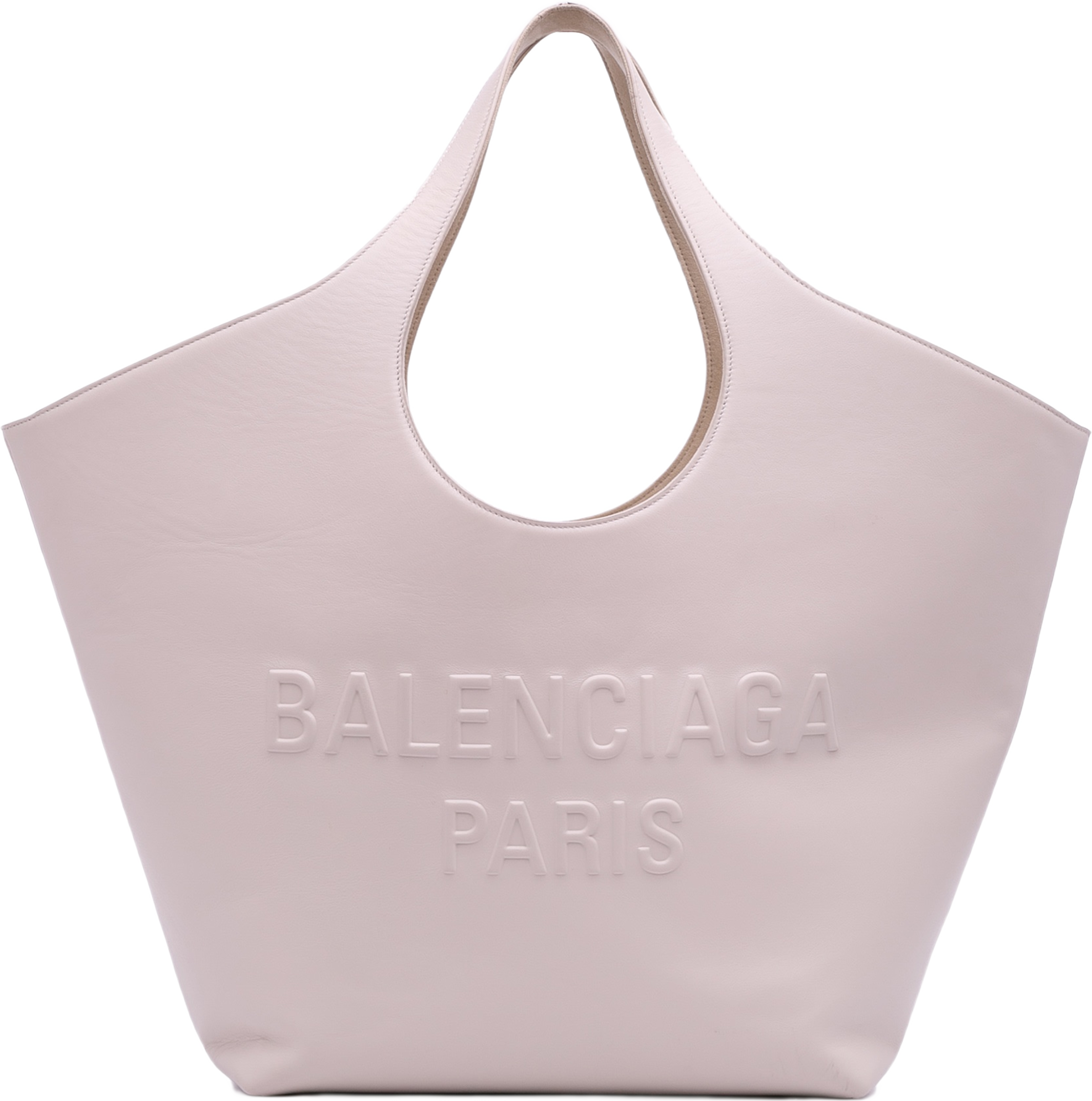 Balenciaga Medium Smooth Calfskin Mary Kate Tote, från Luxclusif, i färgen light pink. Klicka för att öppna bilden i stort format