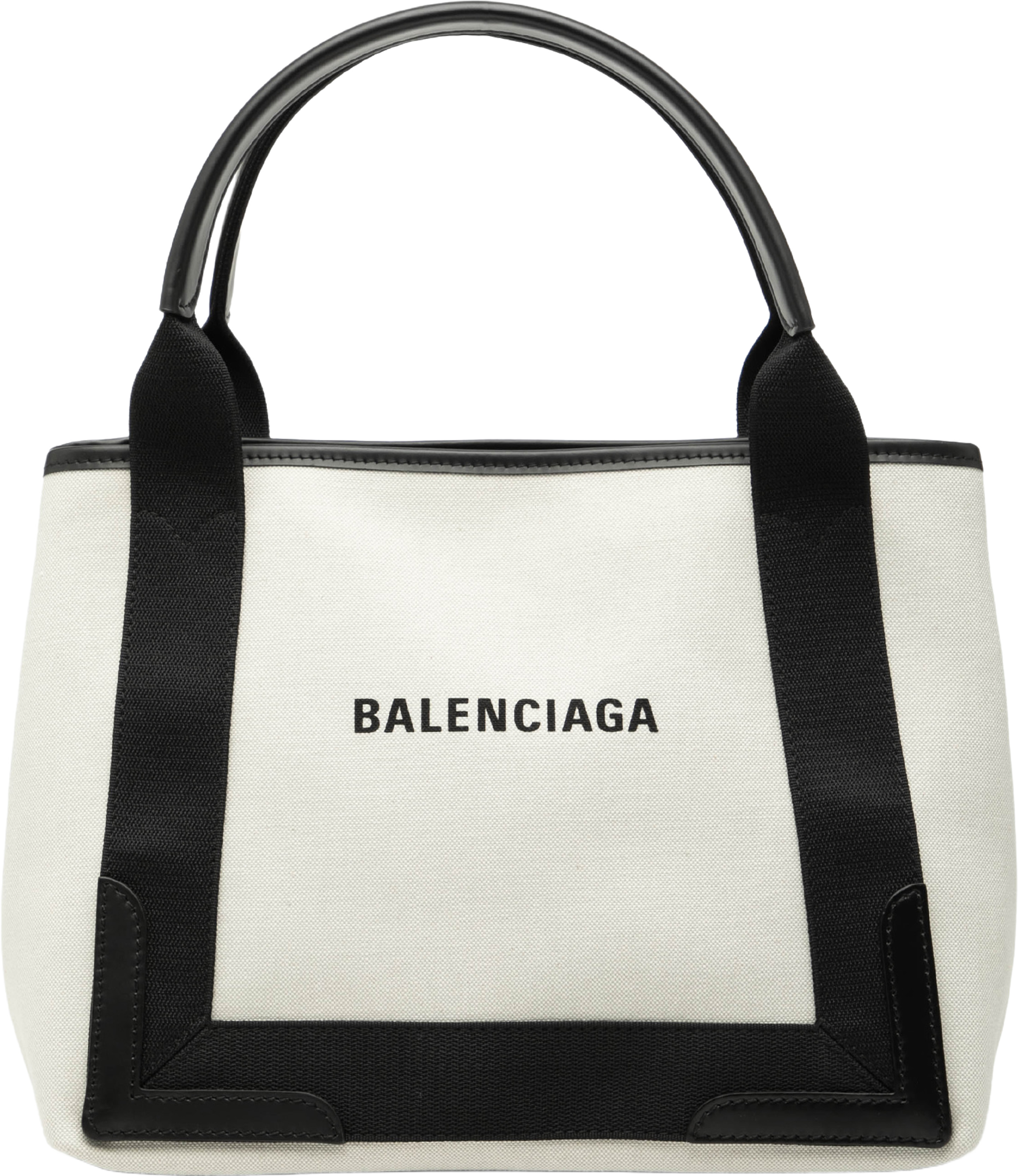 Balenciaga Canvas Navy Cabas Tote S, från Luxclusif, i färgen white. Klicka för att öppna bilden i stort format