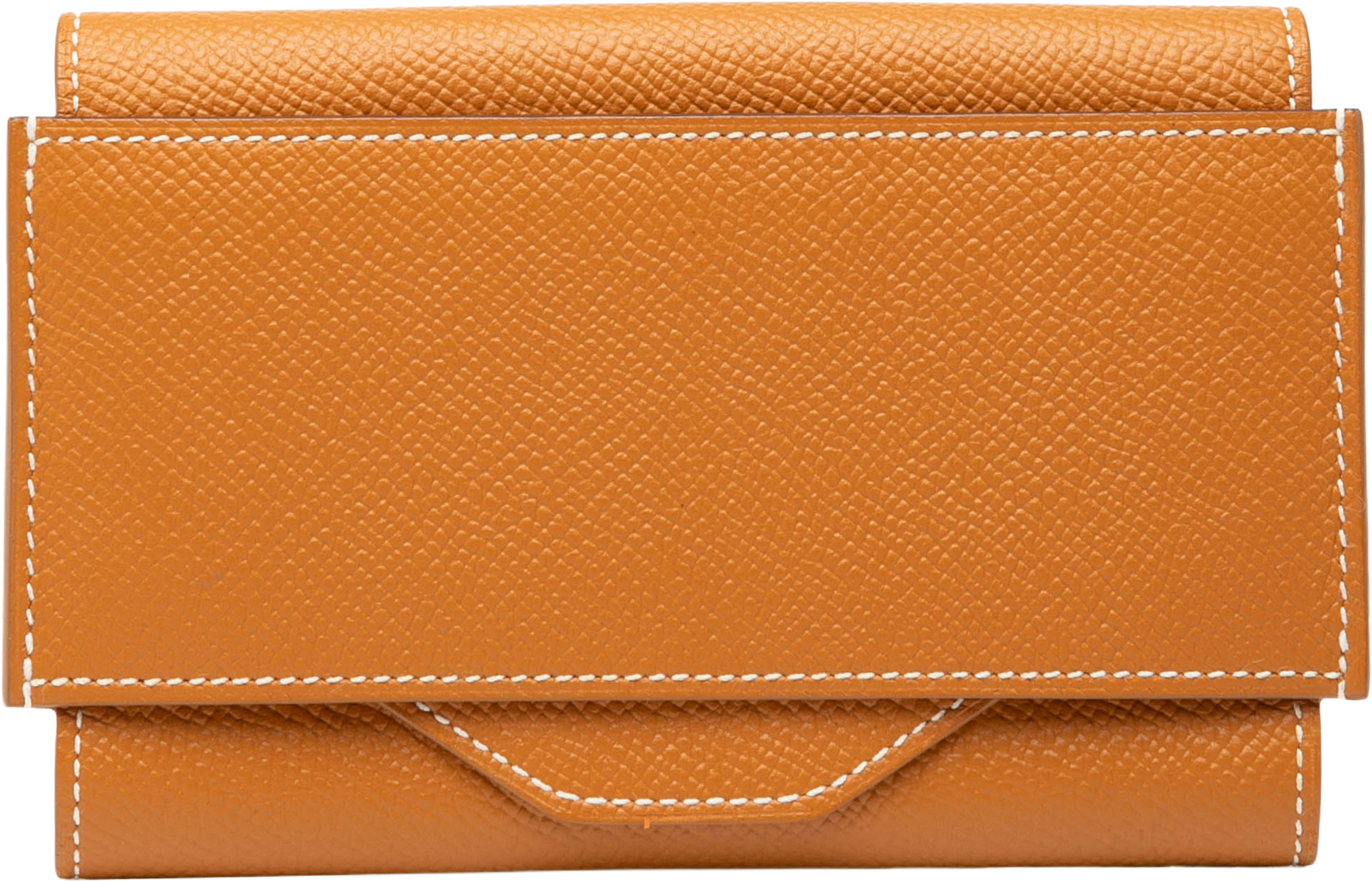 Hermès Epsom Passant Long Wallet, från Luxclusif, i färgen brown. Klicka för att öppna bilden i stort format
