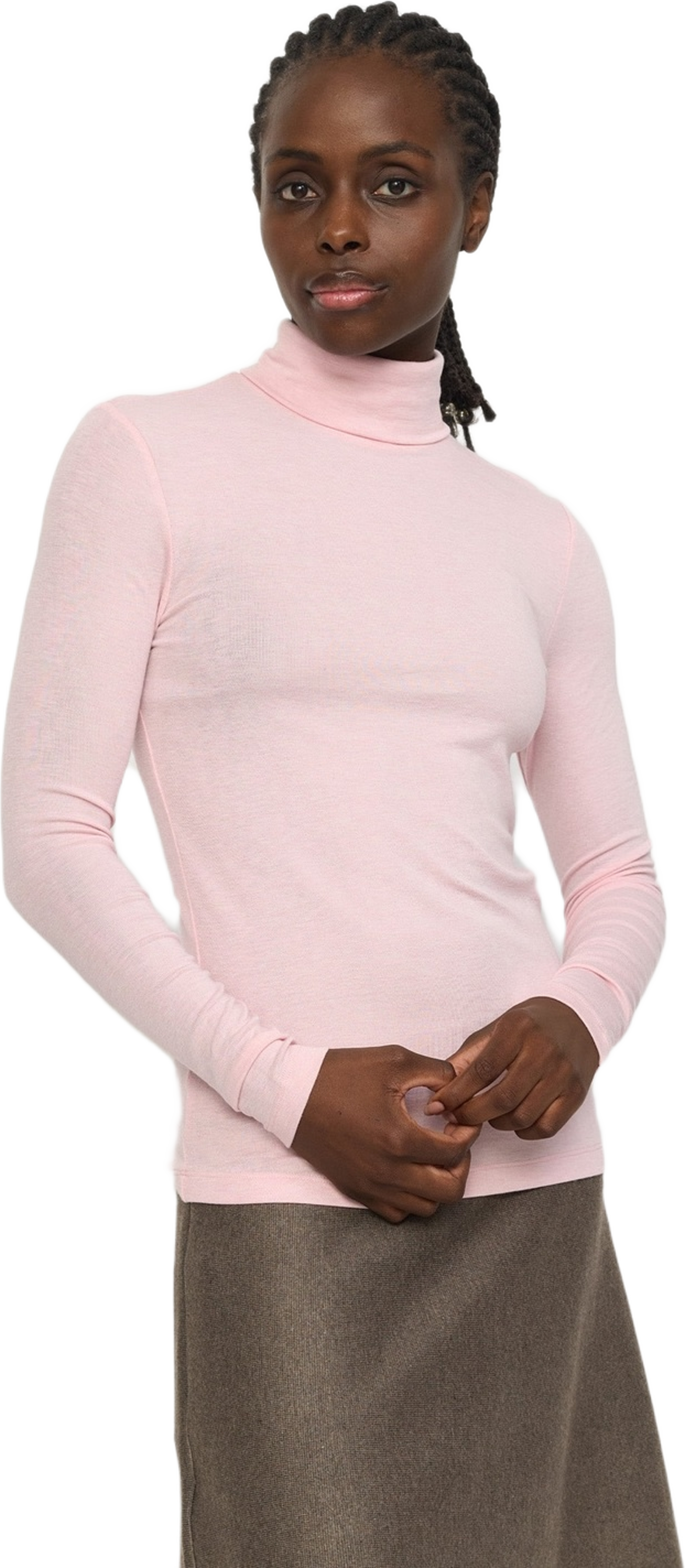 Srroman Roll Neck - Roseate Spoonbill Melange
