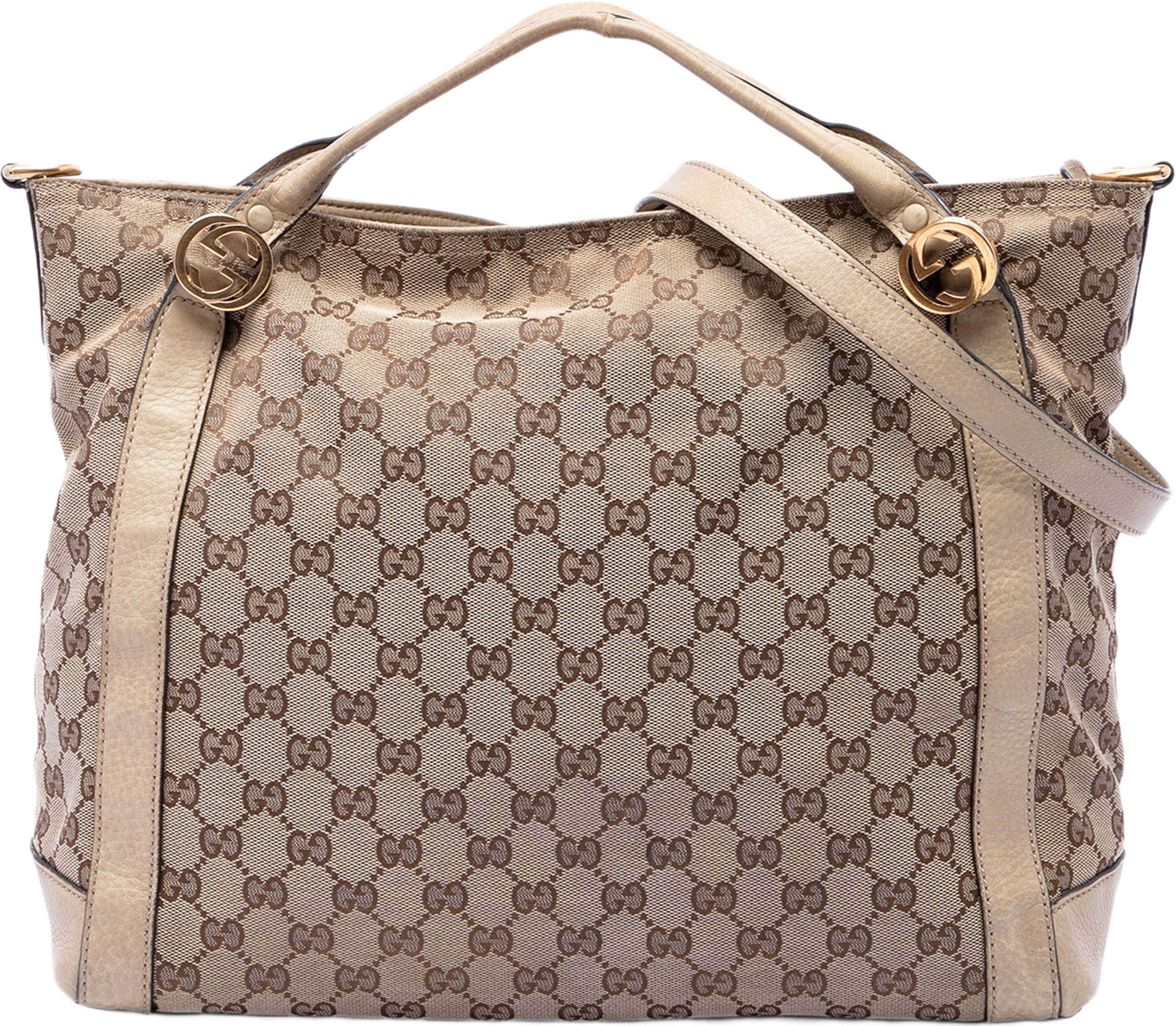 Gucci Gg Canvas Miss Gg Satchel, från Luxclusif, i färgen beige. Klicka för att öppna bilden i stort format
