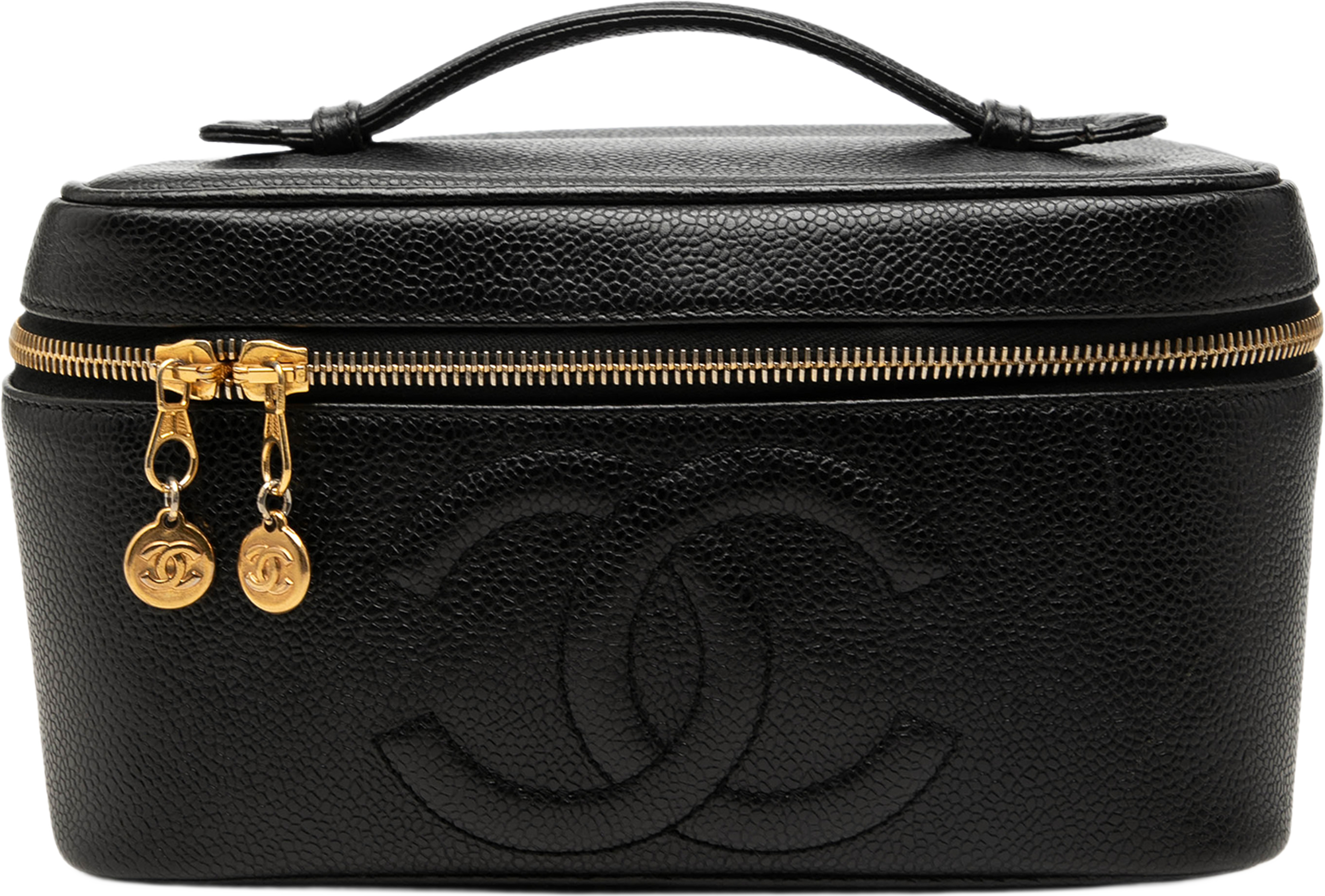 Chanel Cc Caviar Vanity Bag, från Luxclusif, i färgen svart. Klicka för att öppna bilden i stort format