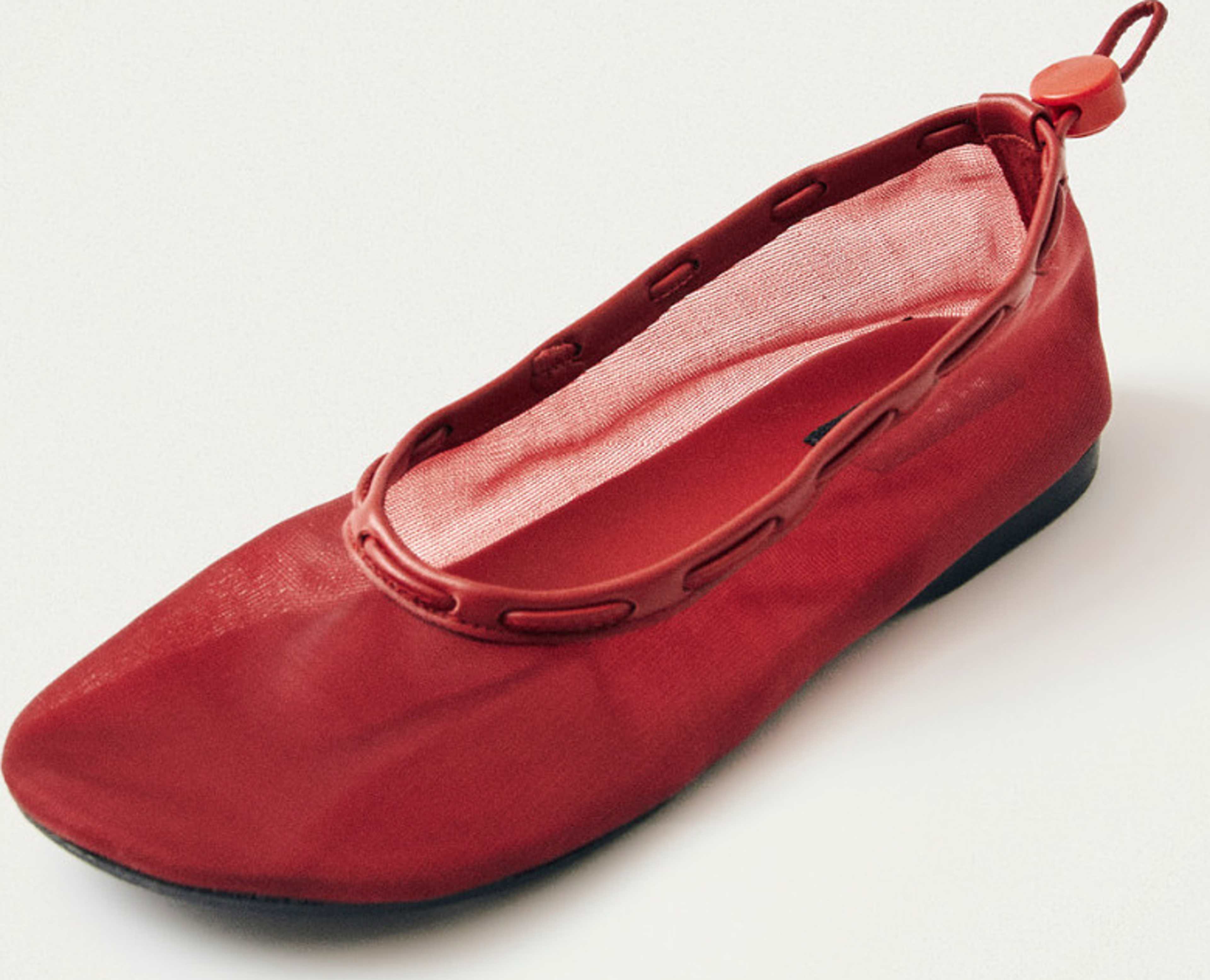Gill Mesh Red Ballet Flats