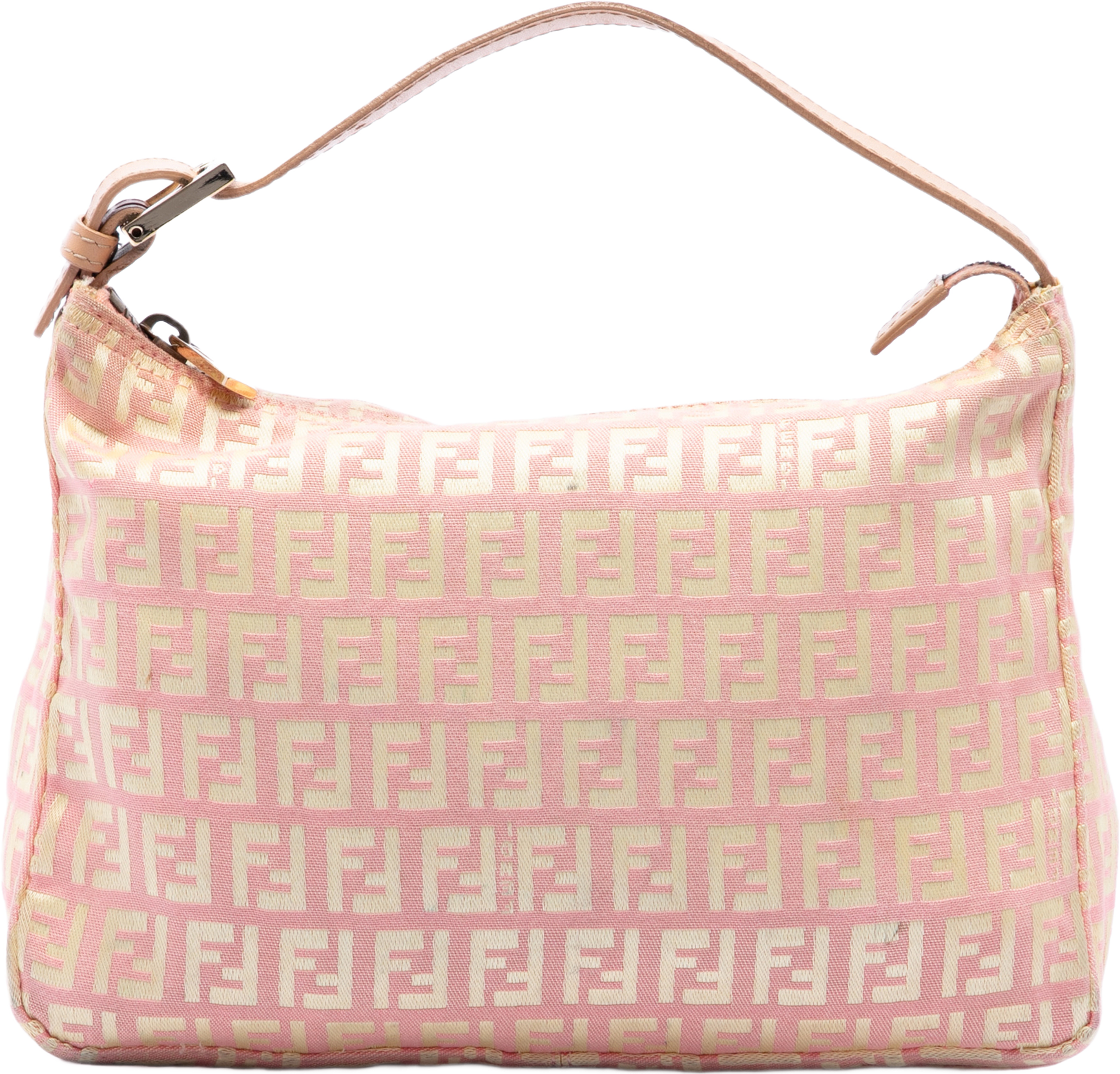 Fendi Zucchino Canvas Handbag, från Luxclusif, i färgen rosa. Klicka för att öppna bilden i stort format