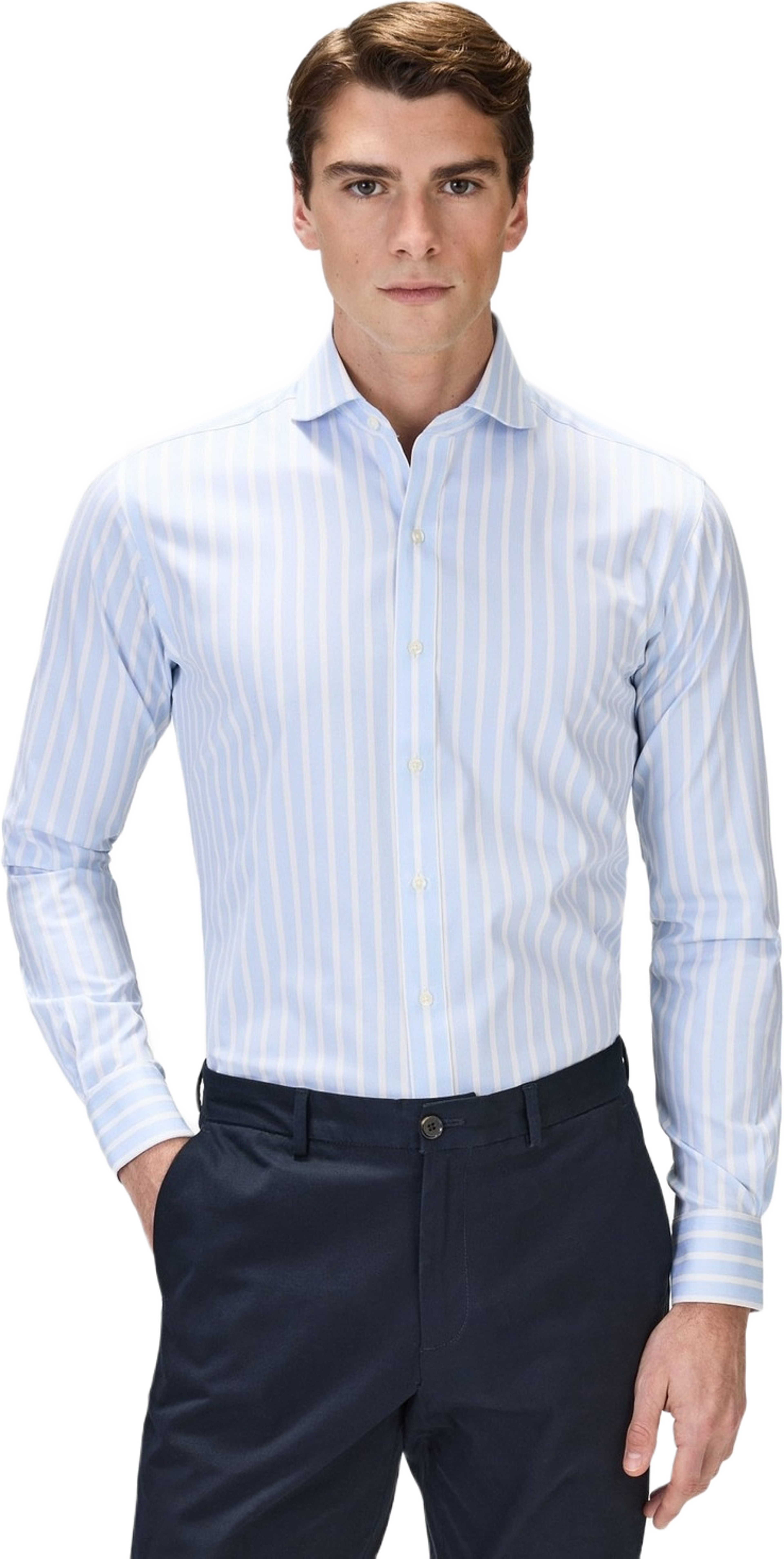 Cotton Striped Stretch Shirt (lyam)