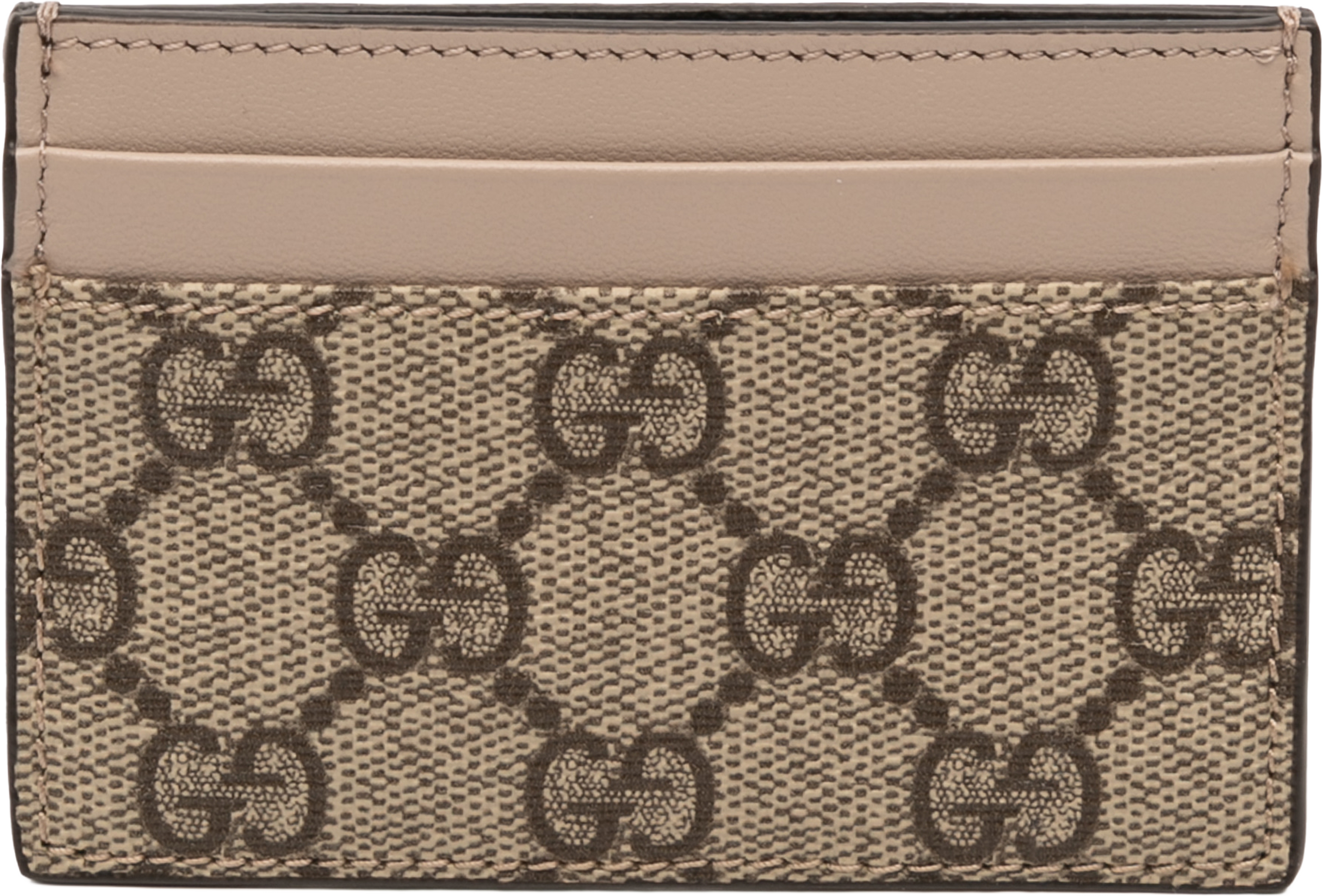 Gucci Gg Supreme Card Holder, från Luxclusif, i färgen beige. Klicka för att öppna bilden i stort format