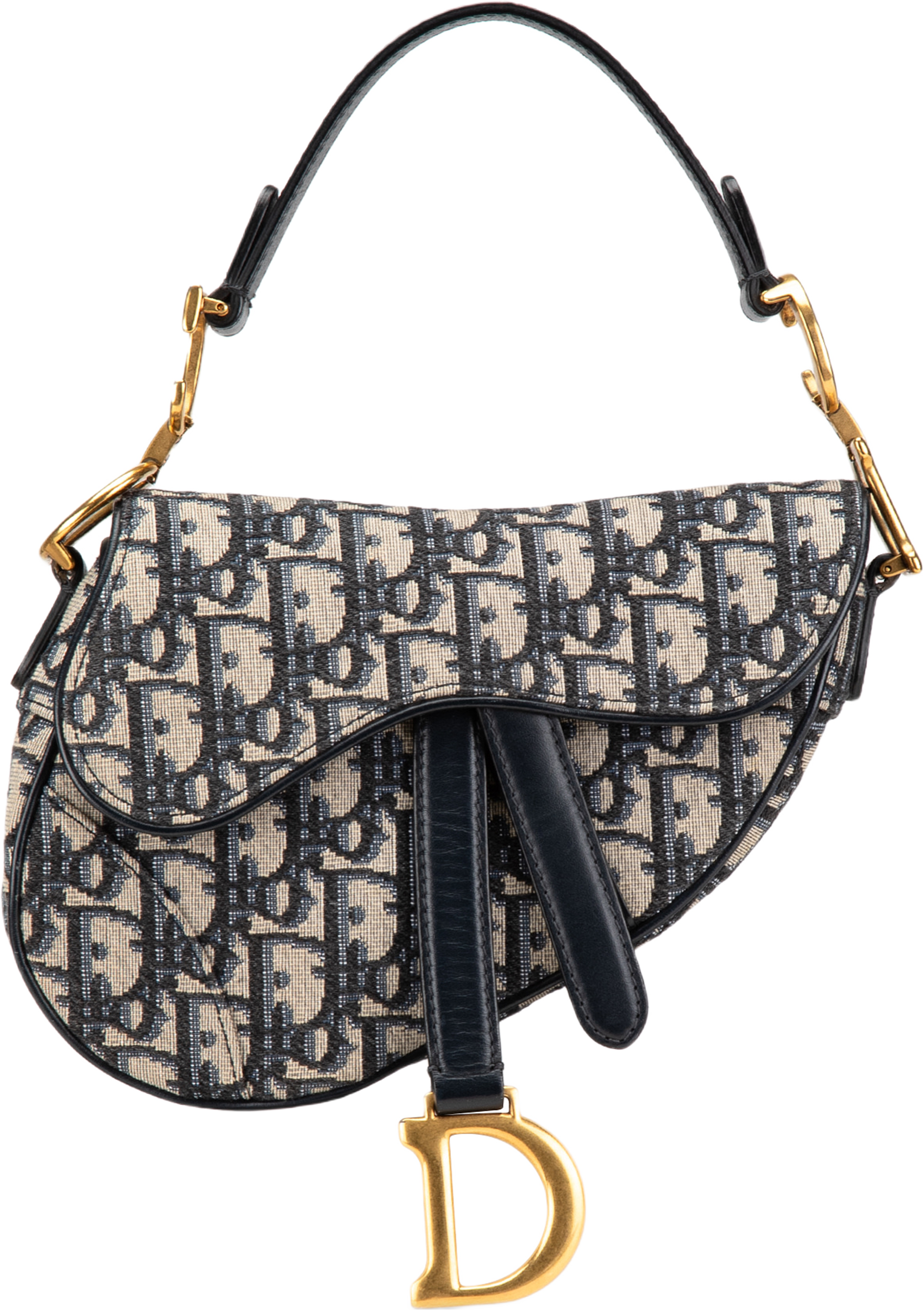 Dior Mini Oblique Canvas Saddle Bag