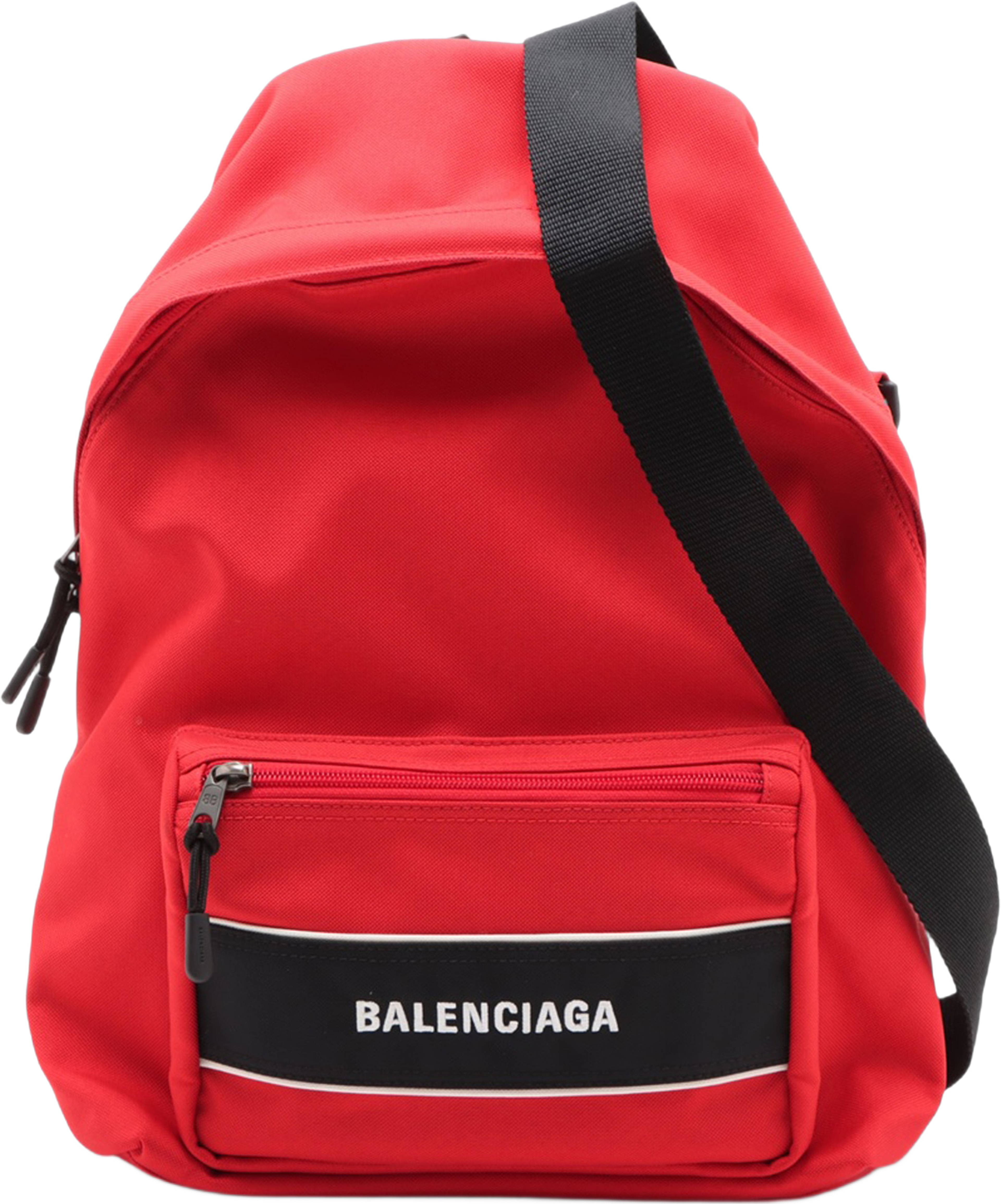 Balenciaga Nylon Sport Crossbody Backpack, från Luxclusif, i färgen red. Klicka för att öppna bilden i stort format