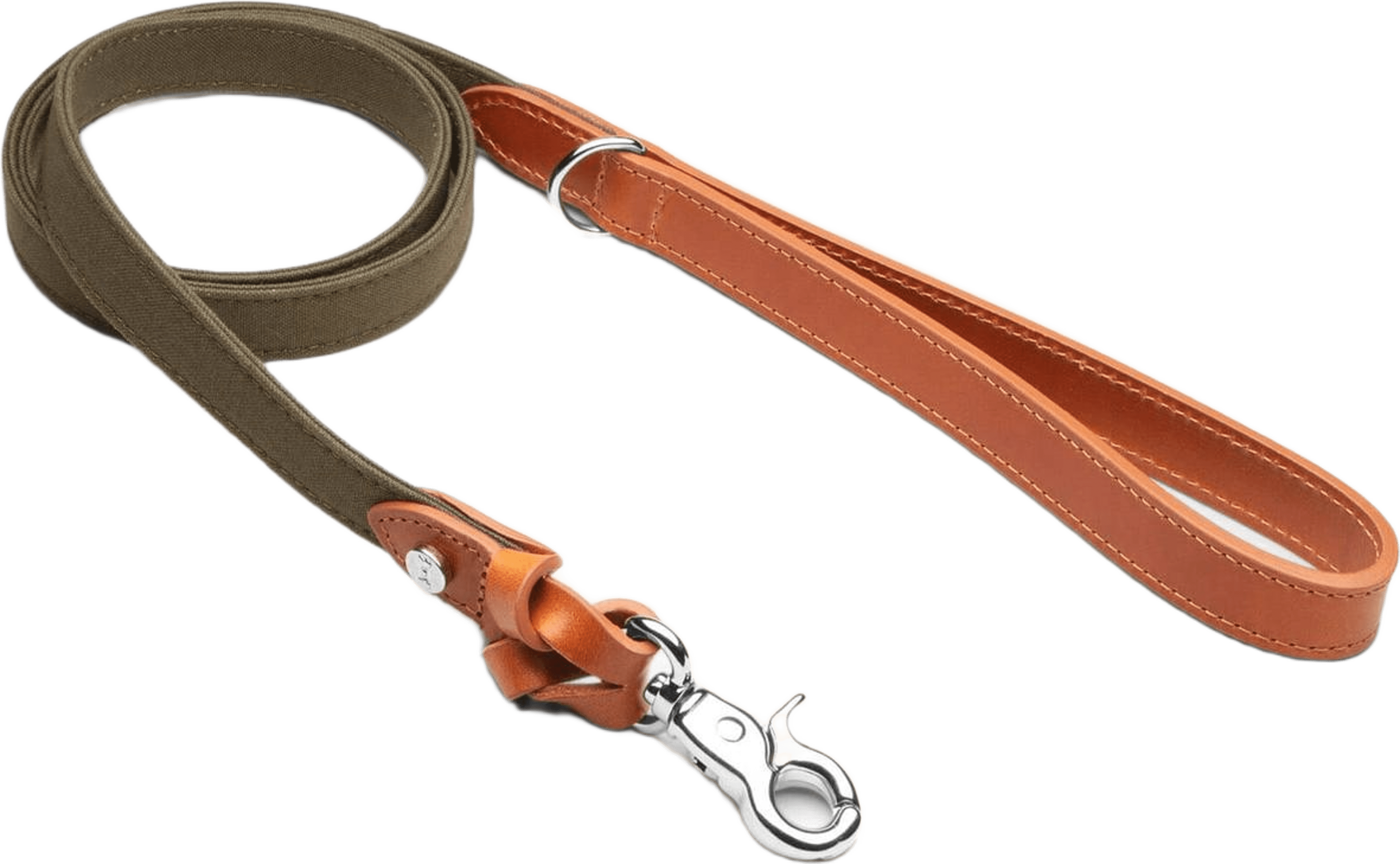 Hundkoppel Signature Cognac & Khaki 160 Cm - Denjo Dogs
