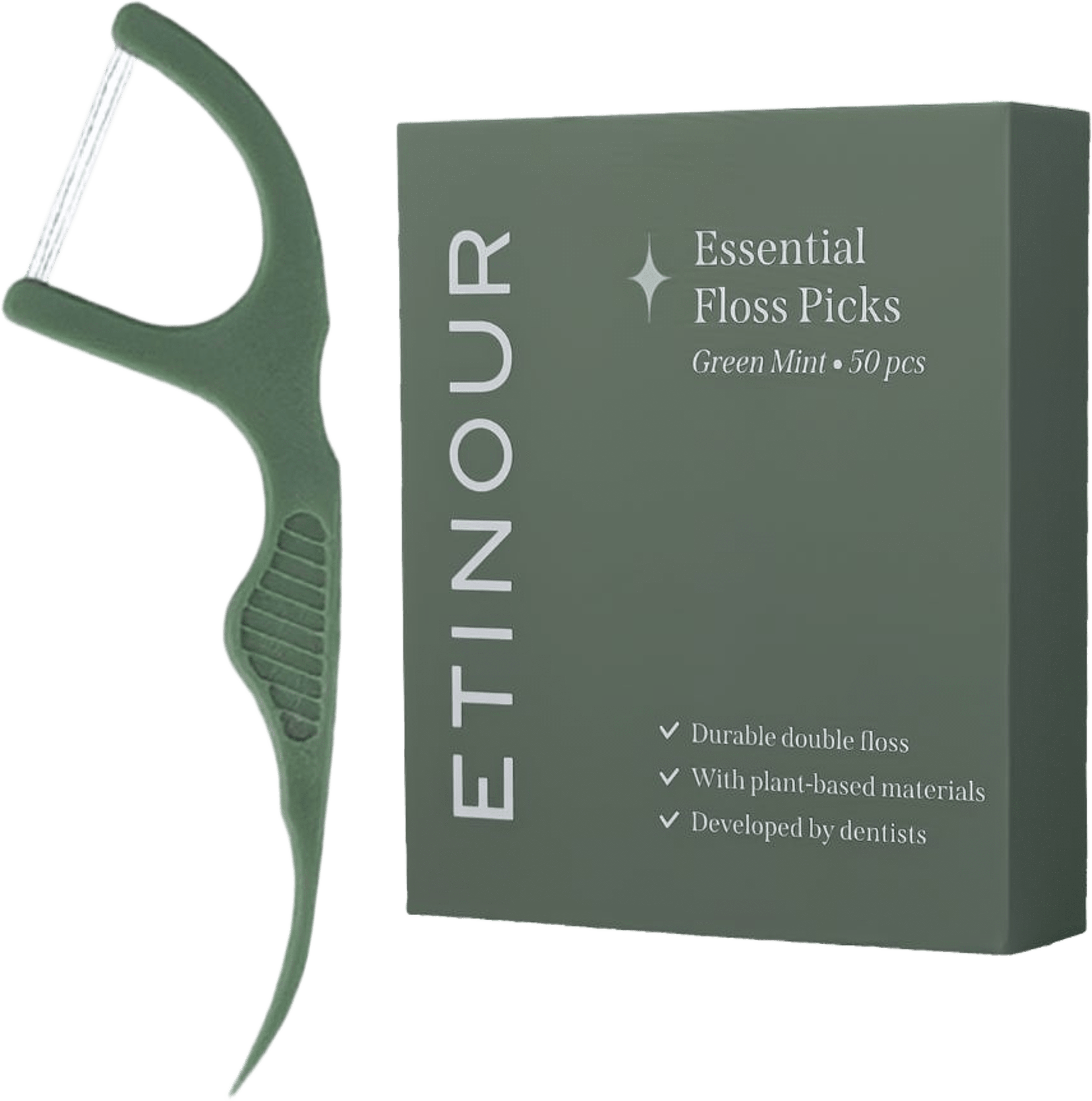 Essential Floss Picks, från Etinour, i färgen green. Klicka för att öppna bilden i stort format