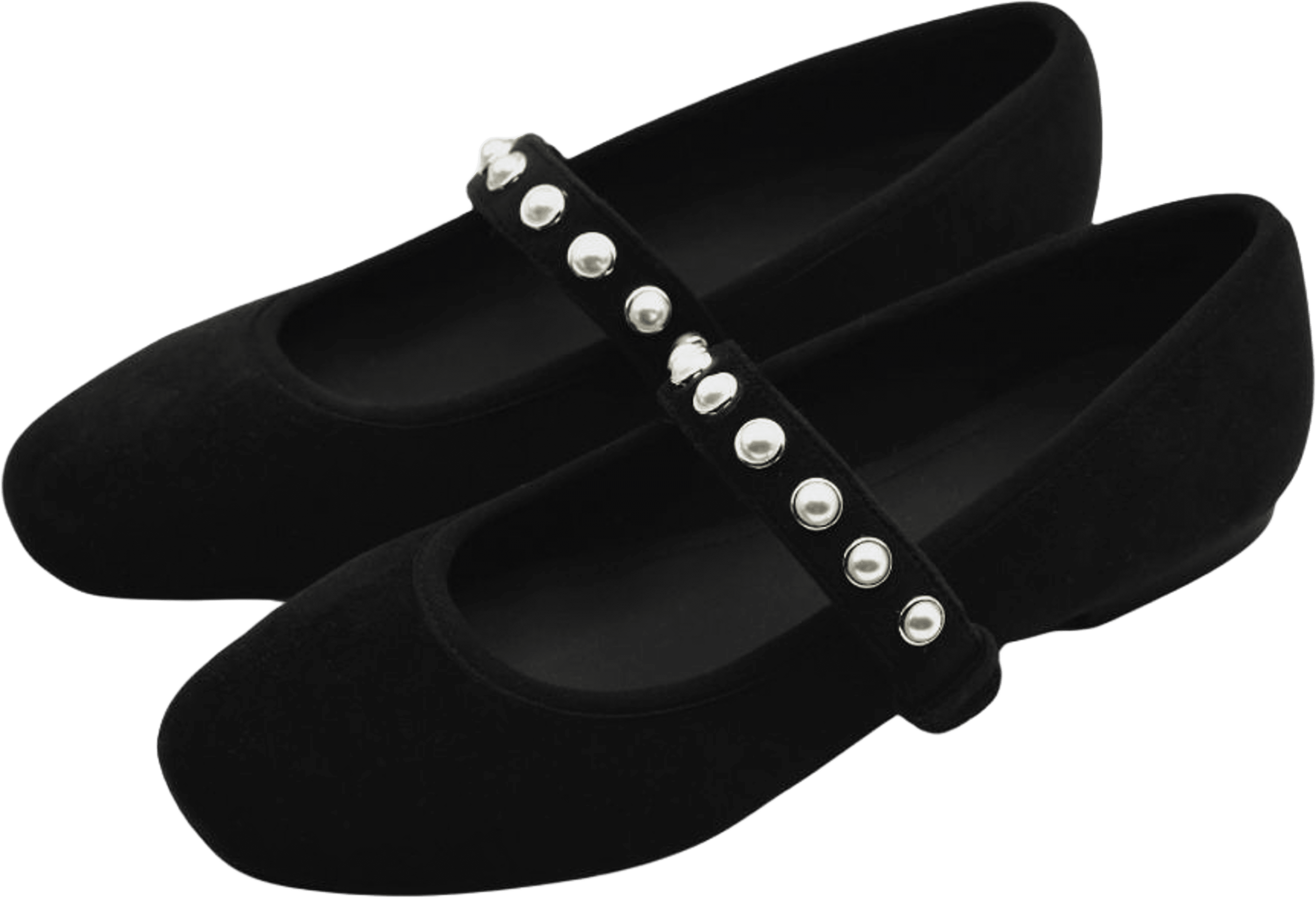 Mary-jane Ballerina Lisa Med Pärlor Svart, från Ailyflats, i färgen black. Klicka för att öppna bilden i stort format