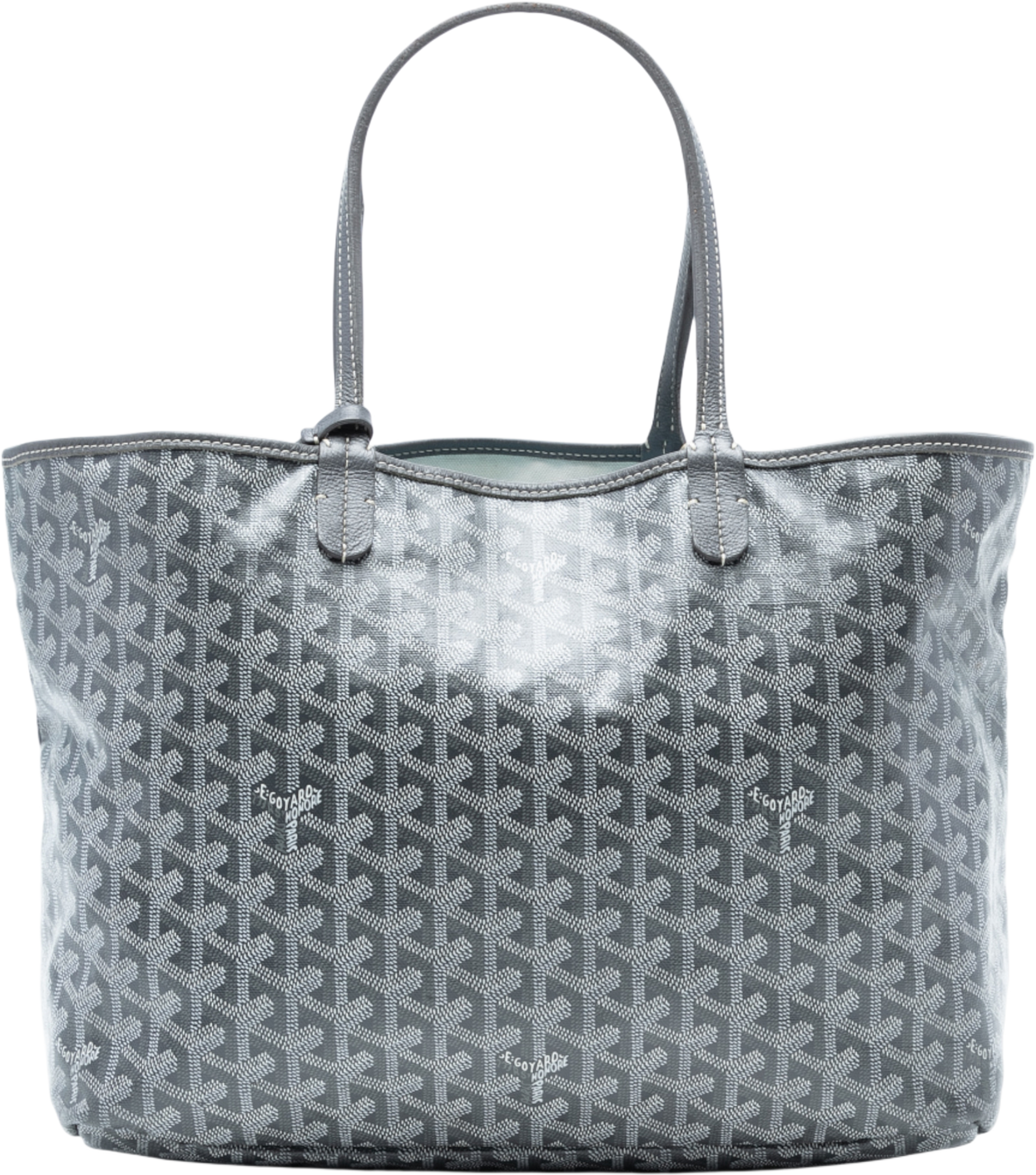 Goyard Goyardine Saint Louis Pm, från Luxclusif, i färgen light gray. Klicka för att öppna bilden i stort format
