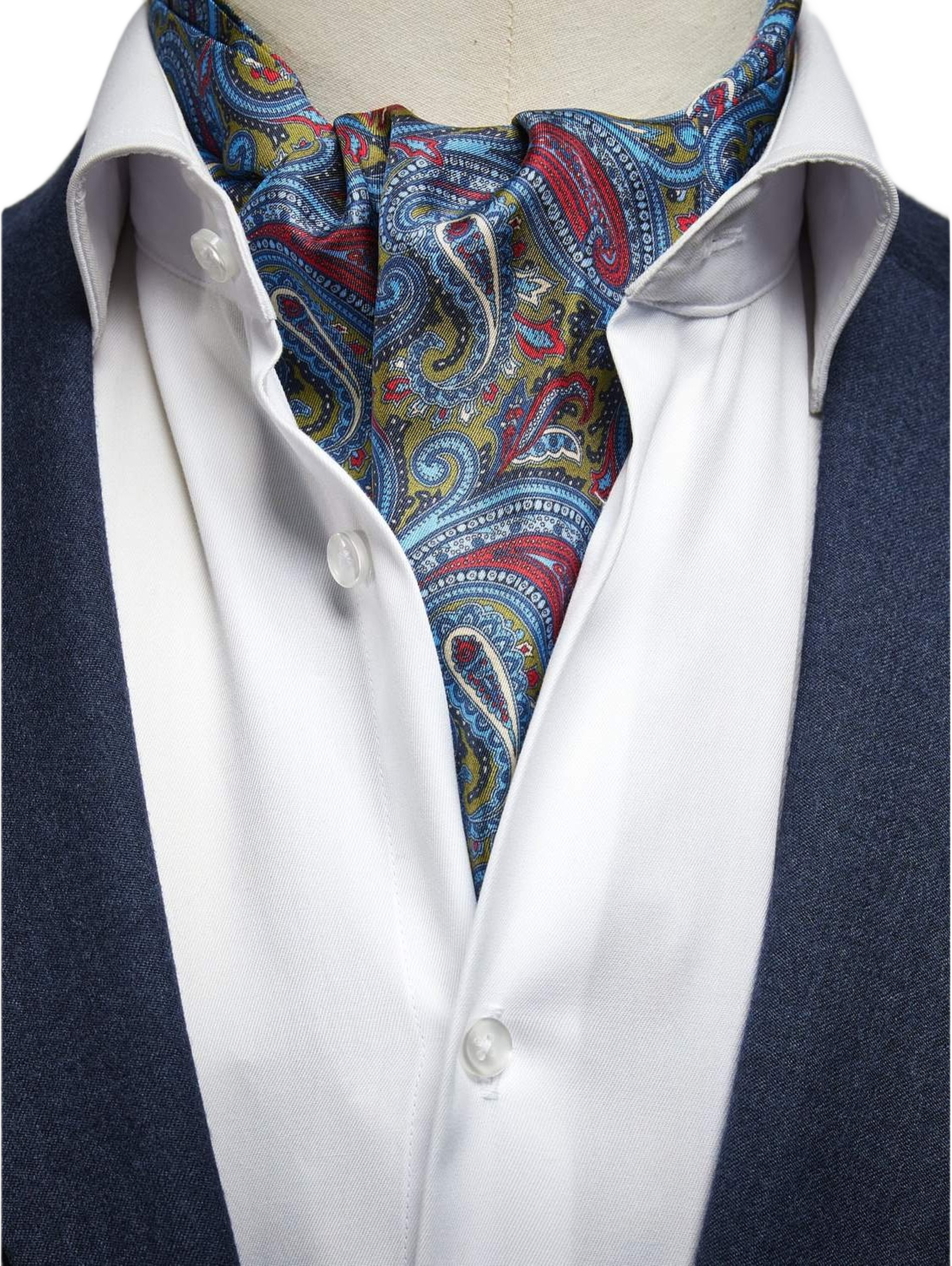 Silk Double Pointed Ascot Paisley