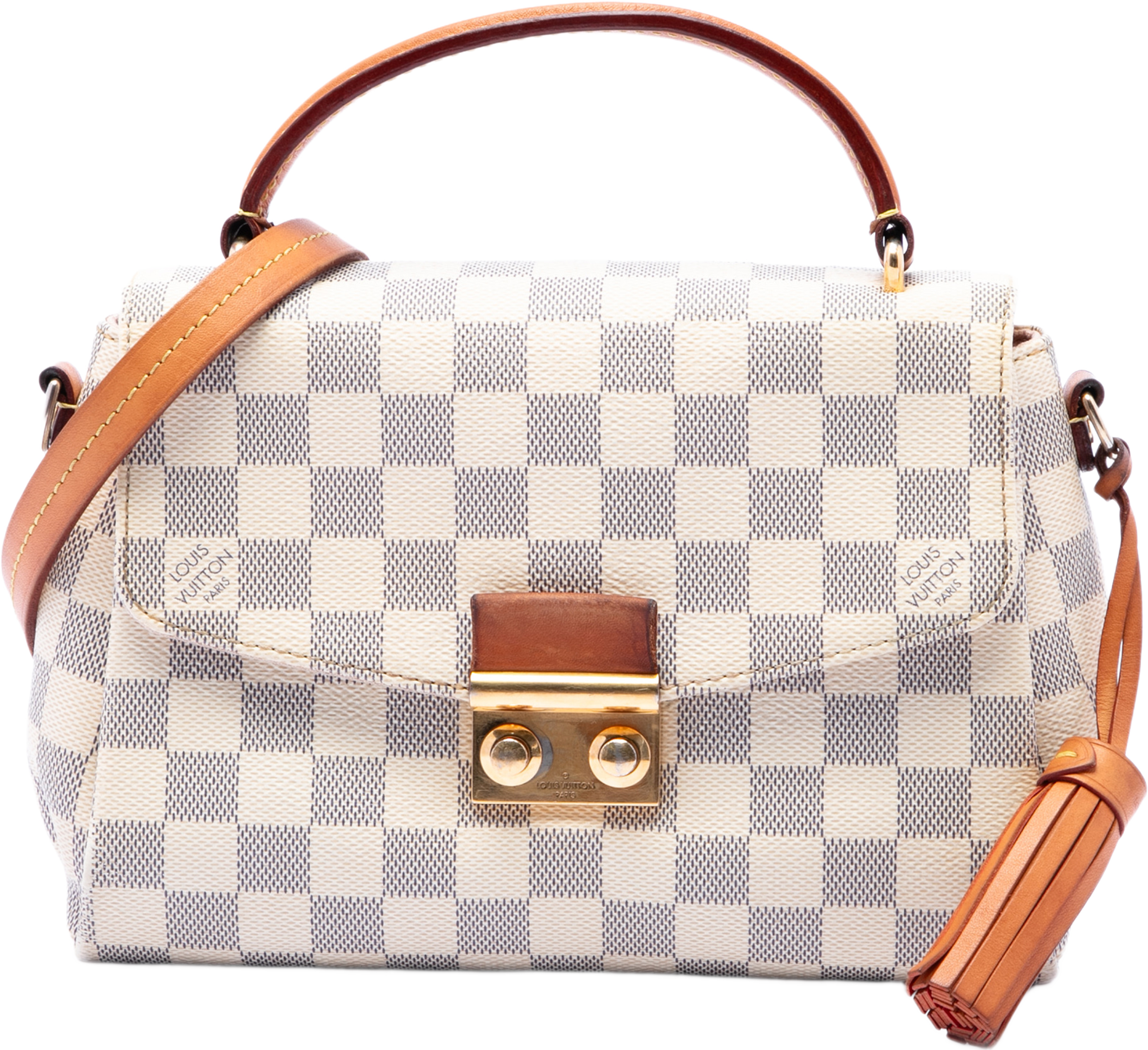 Louis Vuitton Damier Azur Croisette, från Luxclusif, i färgen vit. Klicka för att öppna bilden i stort format