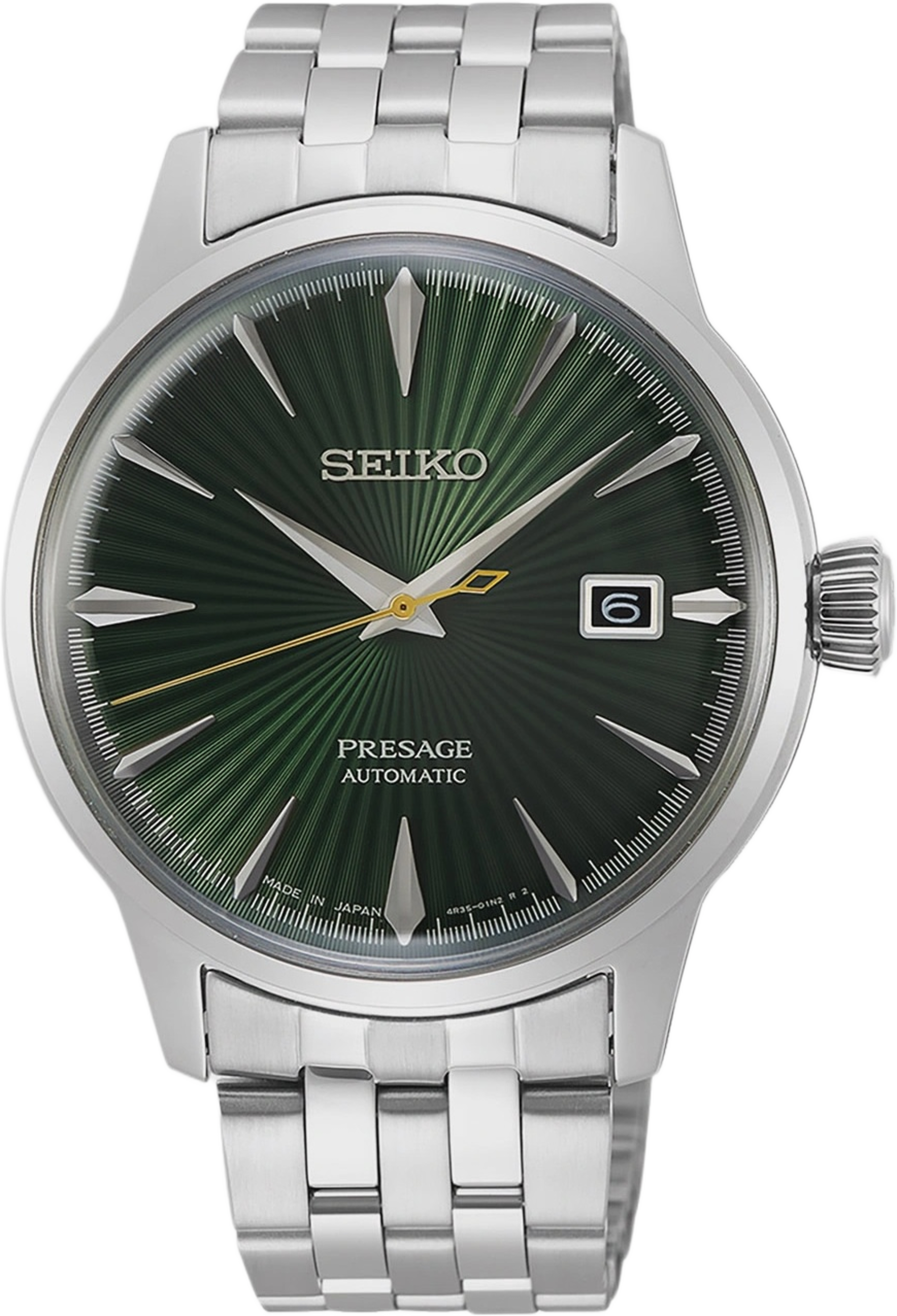 Seiko Presage Automatic Grön/stål, Stållänk - Srpe15j1, från Seiko, i färgen 1. Klicka för att öppna bilden i stort format