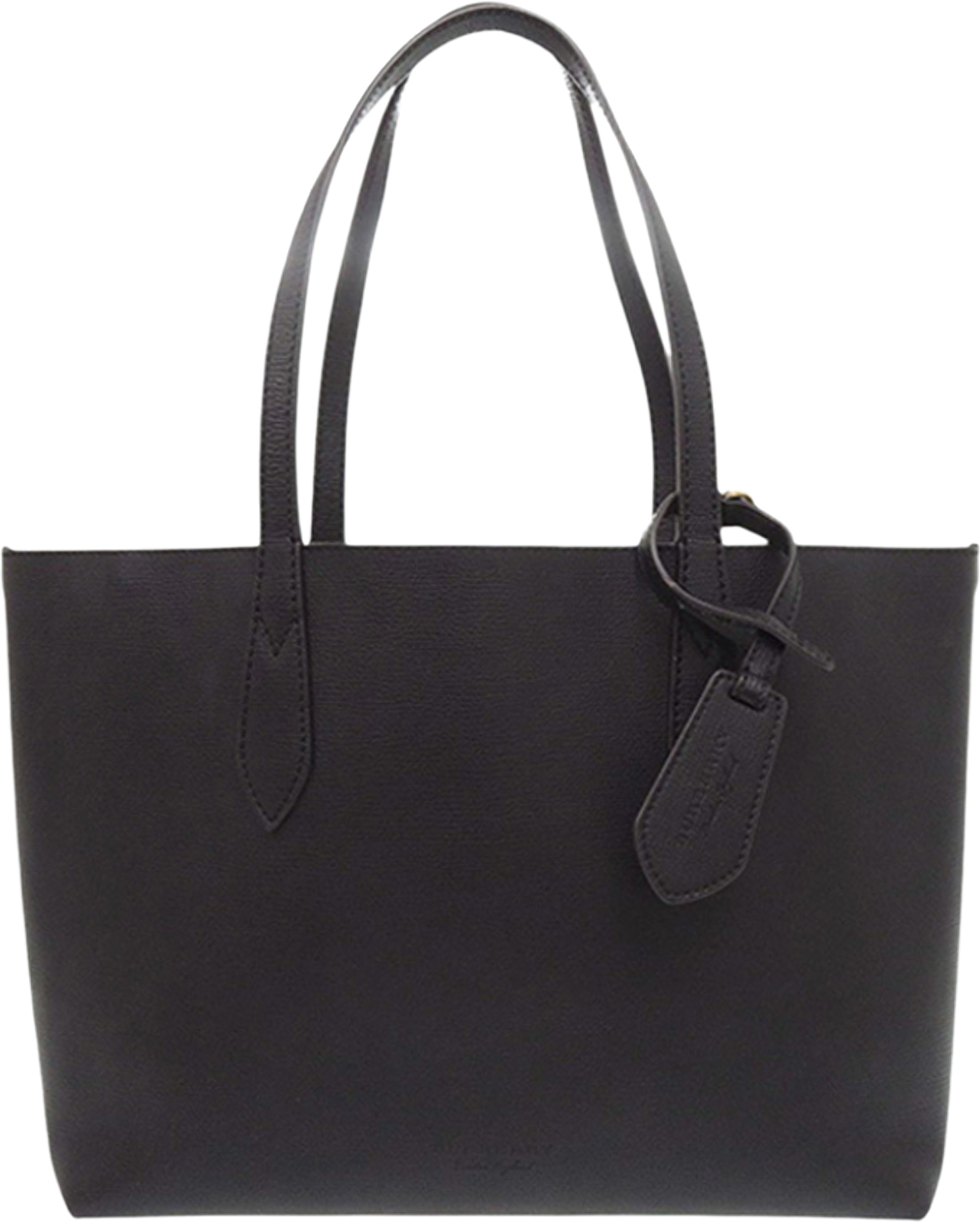 Burberry Haymarket Check Coated Canvas Reversible Tote, från Luxclusif, i färgen black. Klicka för att öppna bilden i stort format