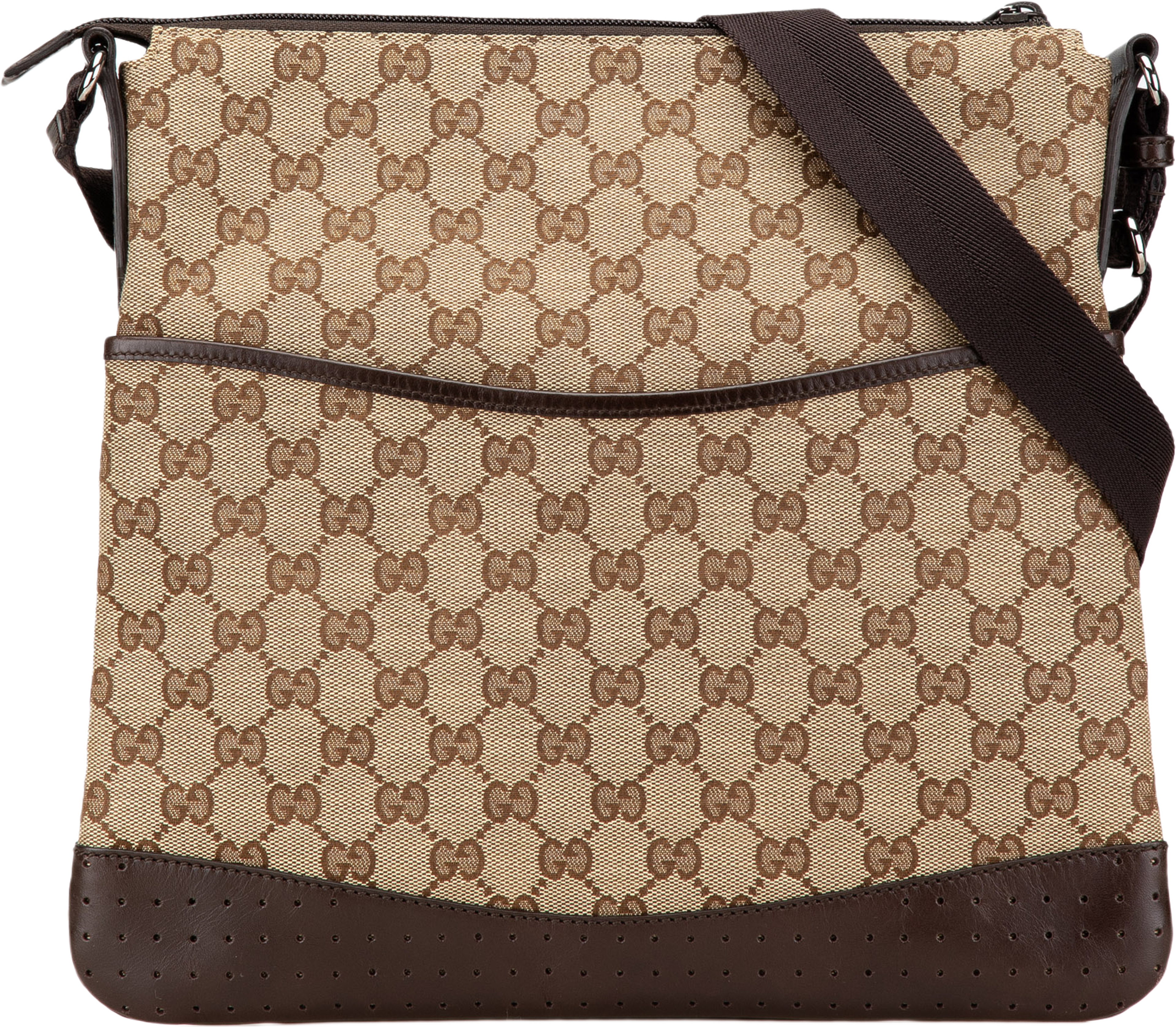 Gucci Gg Canvas Crossbody, från Luxclusif, i färgen beige. Klicka för att öppna bilden i stort format