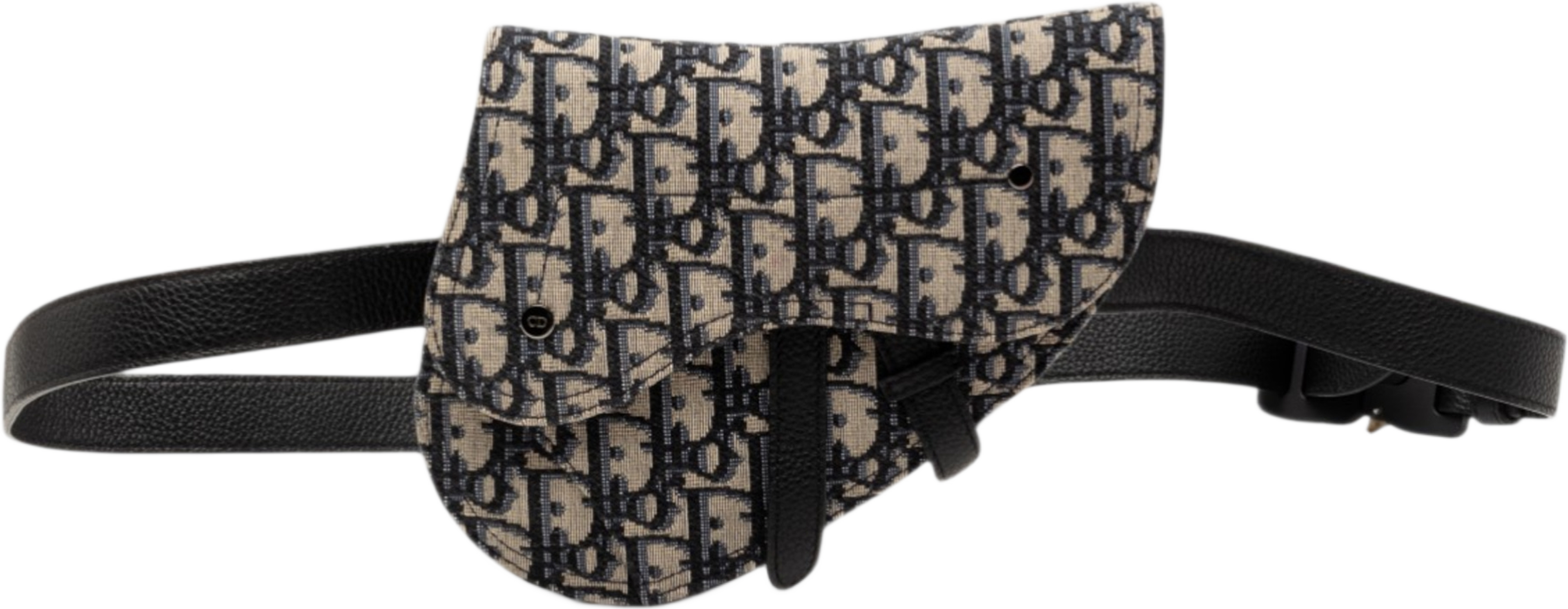 Dior Oblique Canvas Saddle Belt Bag, från Luxclusif, i färgen blue. Klicka för att öppna bilden i stort format