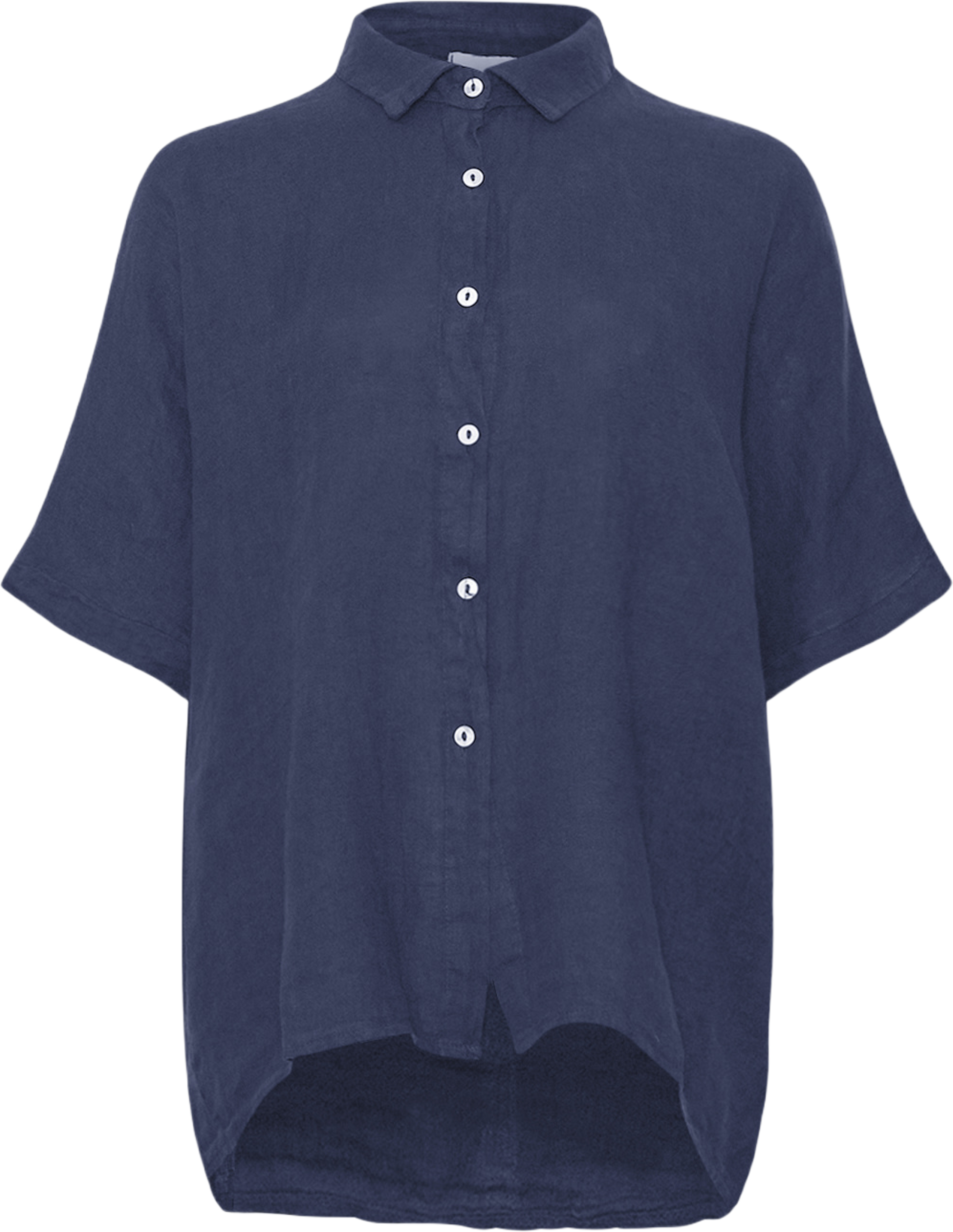 Abbi, Shirt, Linen - Blue Navy