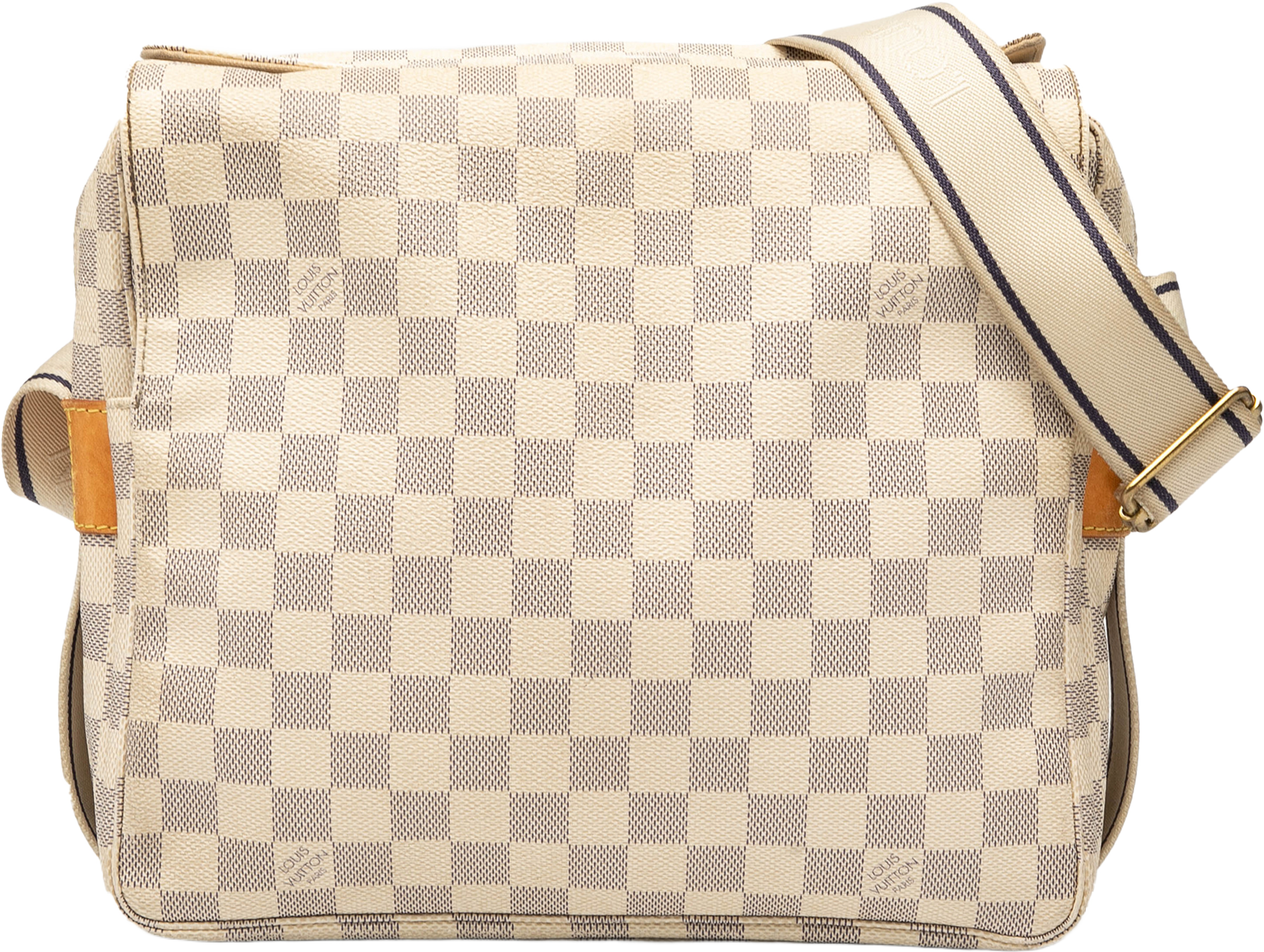 Louis Vuitton Damier Azur Naviglio, från Luxclusif, i färgen white. Klicka för att öppna bilden i stort format