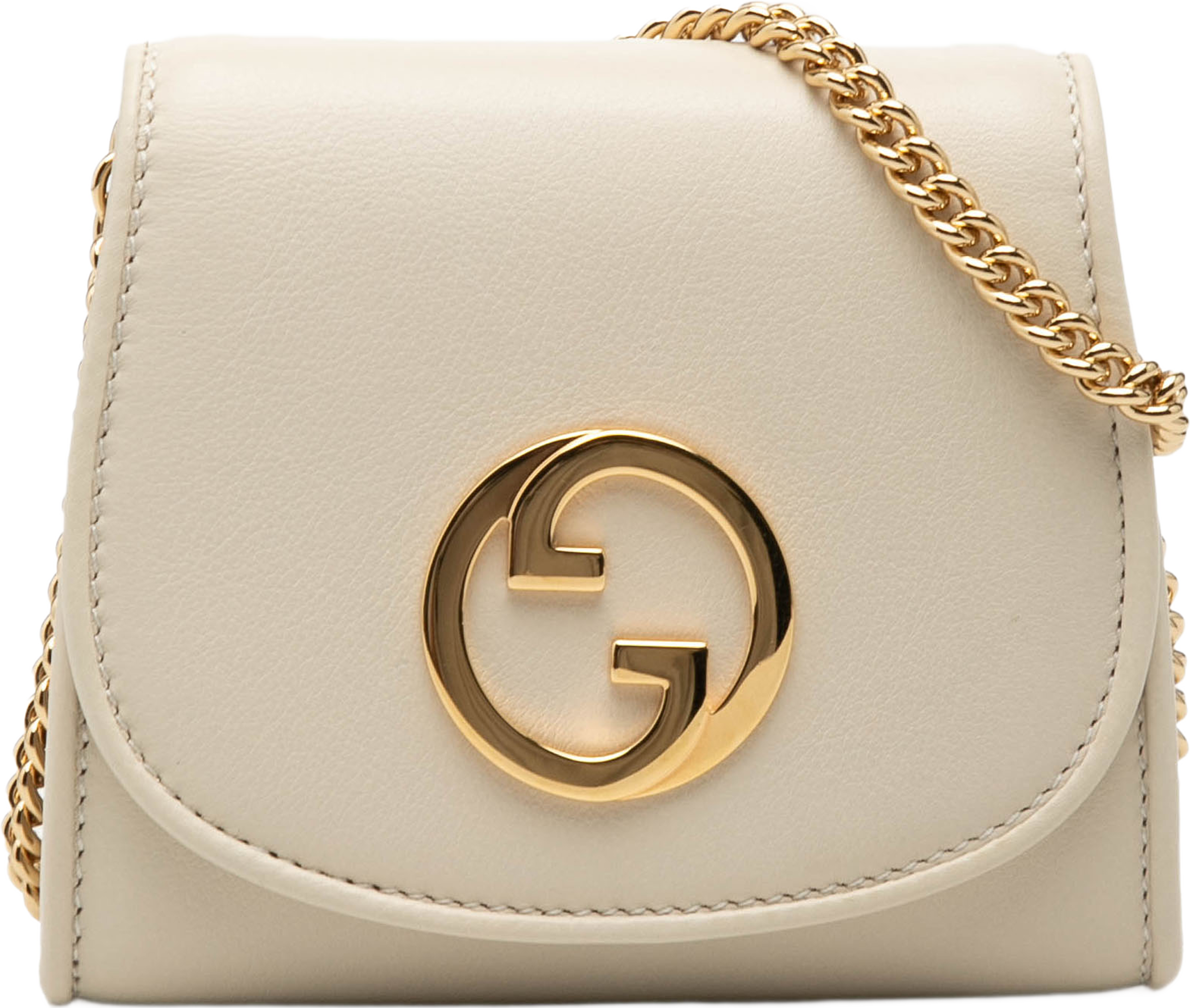 Gucci Medium Calfskin Blondie Wallet On Chain, från Luxclusif, i färgen white. Klicka för att öppna bilden i stort format