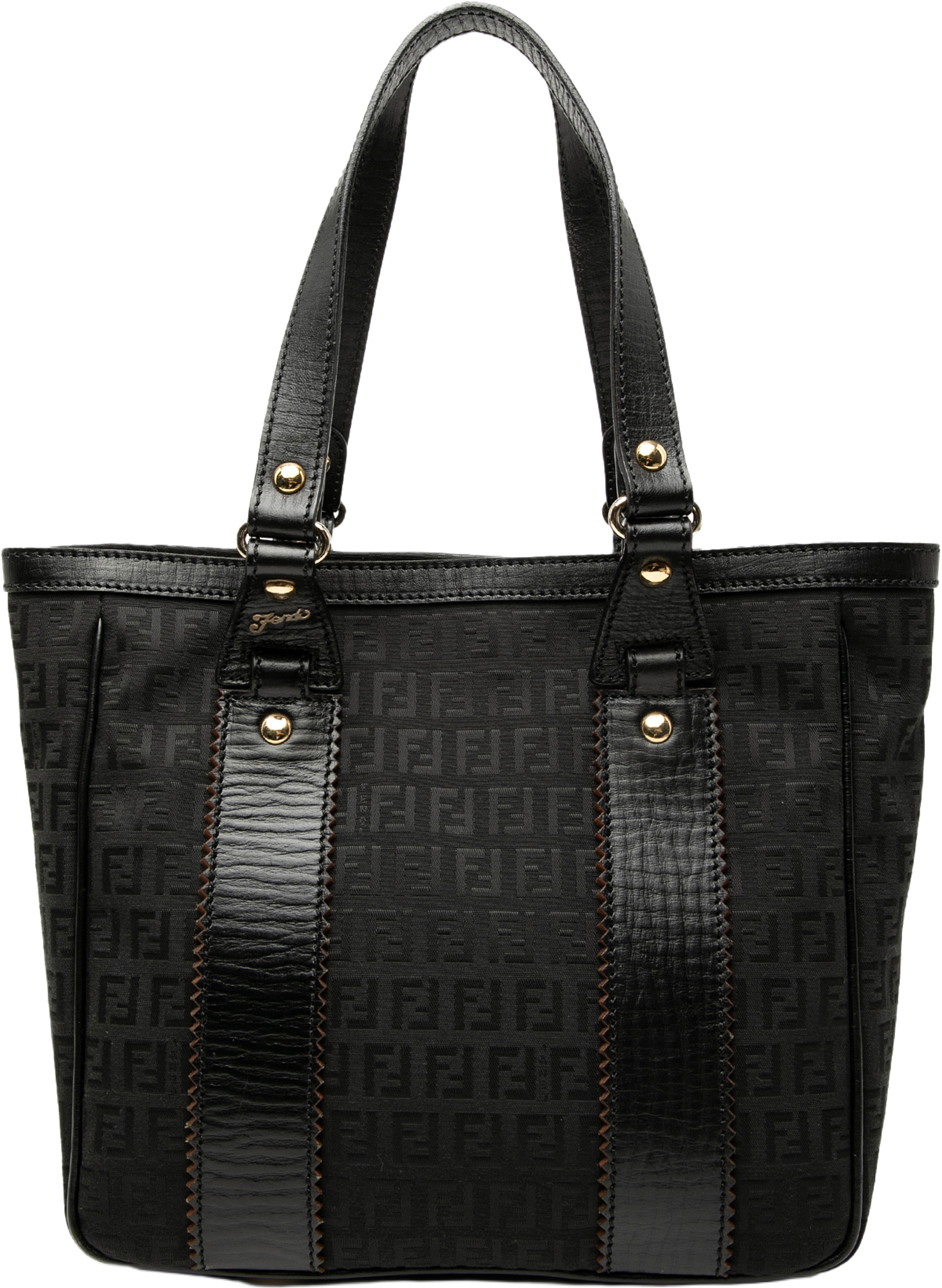 Fendi Zucchino Canvas Tote, från Luxclusif, i färgen black. Klicka för att öppna bilden i stort format