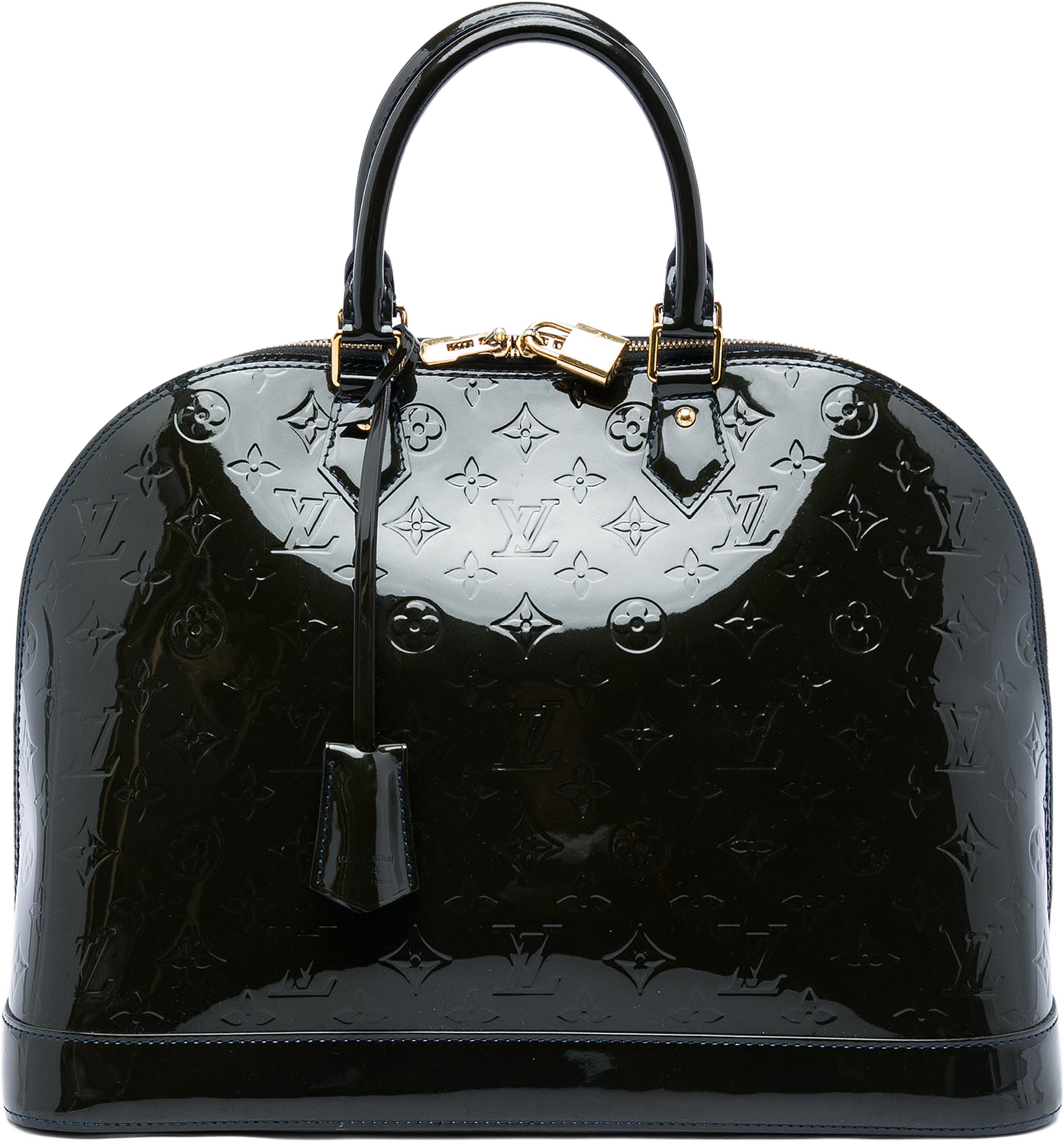 Louis Vuitton Monogram Vernis Alma Gm, från Luxclusif, i färgen blå. Klicka för att öppna bilden i stort format