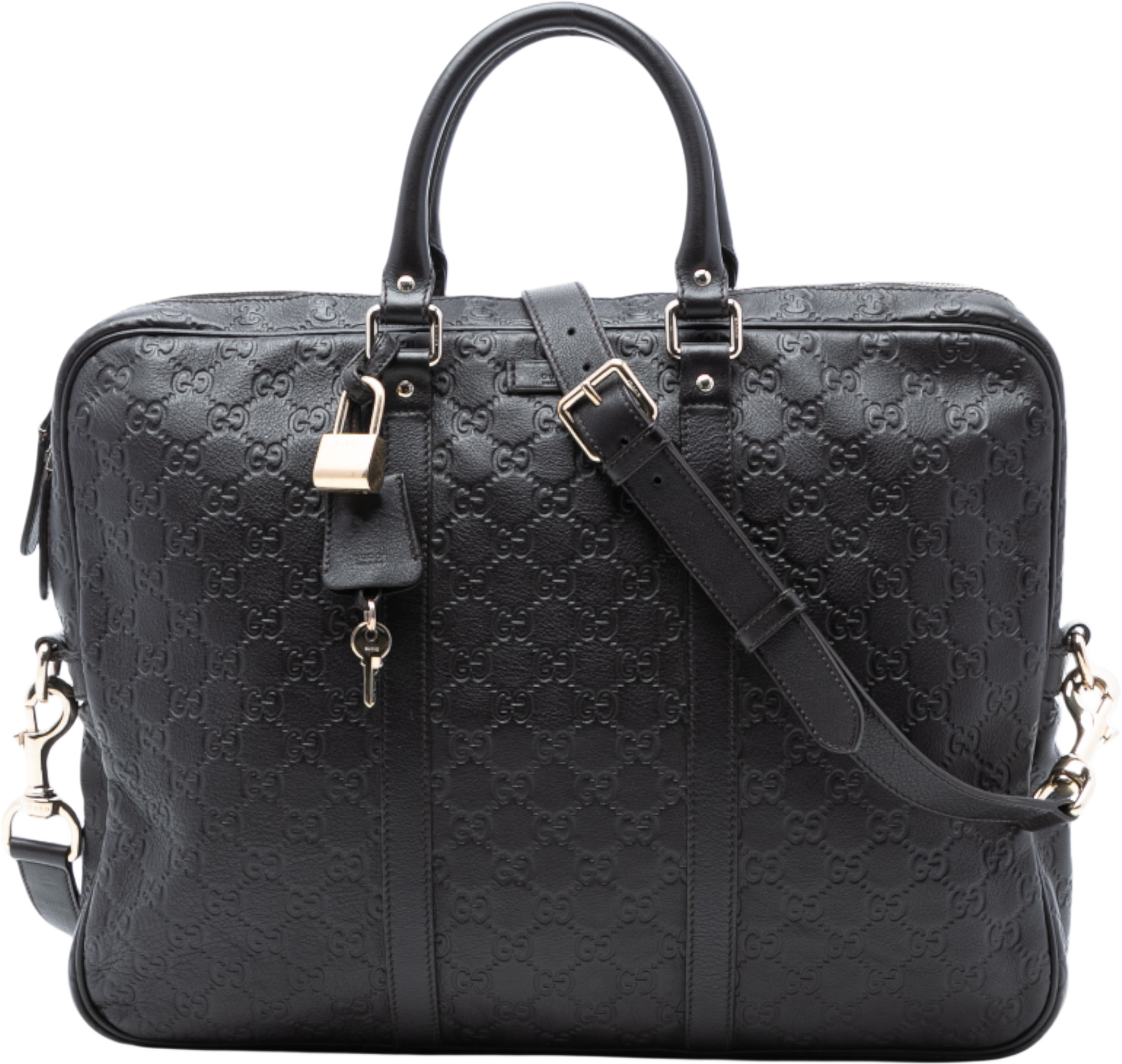 Gucci Guccissima Business Bag, från Luxclusif, i färgen black. Klicka för att öppna bilden i stort format