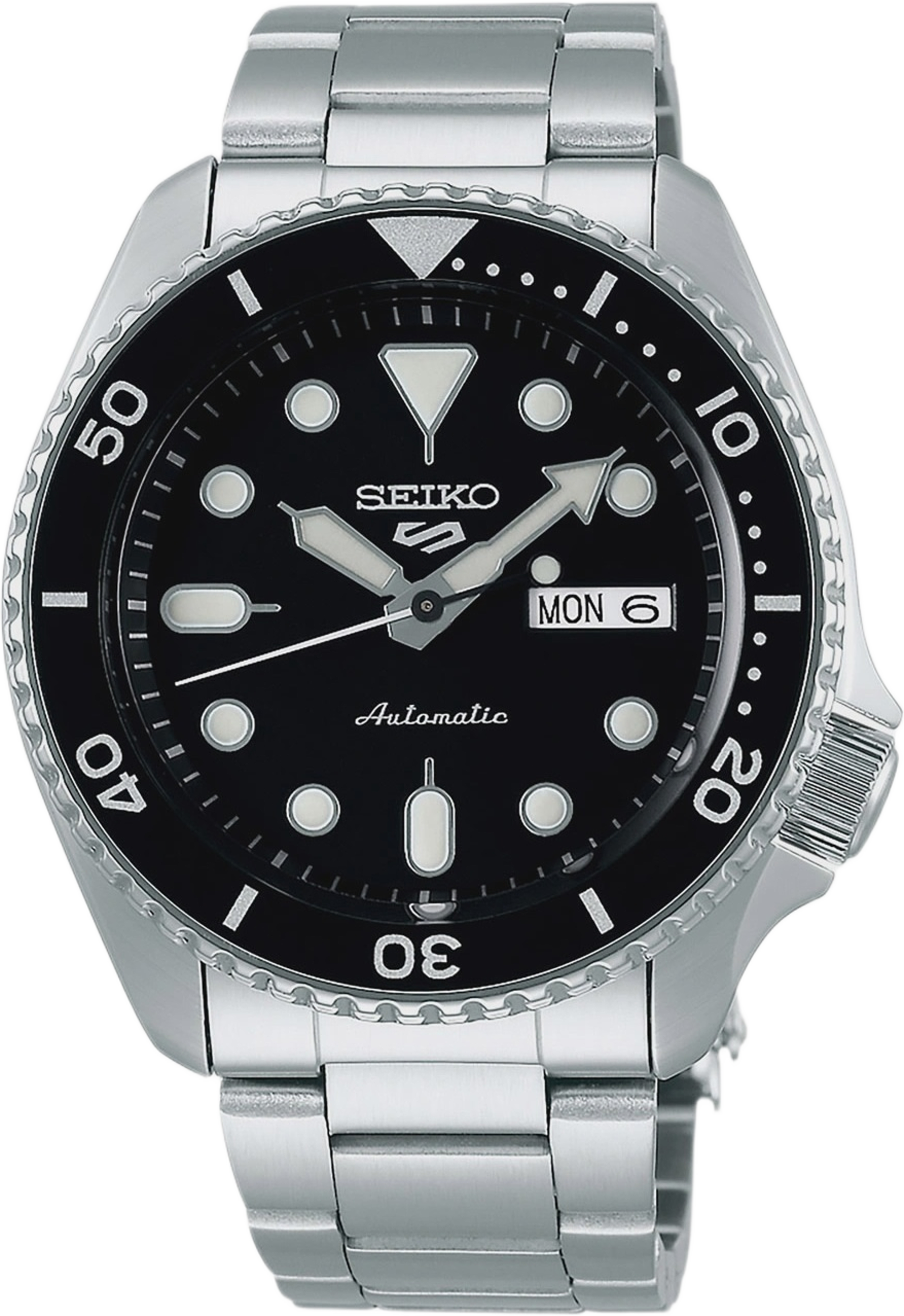 Seiko 5 Sports Automatic Svart/stål, Stållänk - Srpd55k1, från Seiko, i färgen 1. Klicka för att öppna bilden i stort format