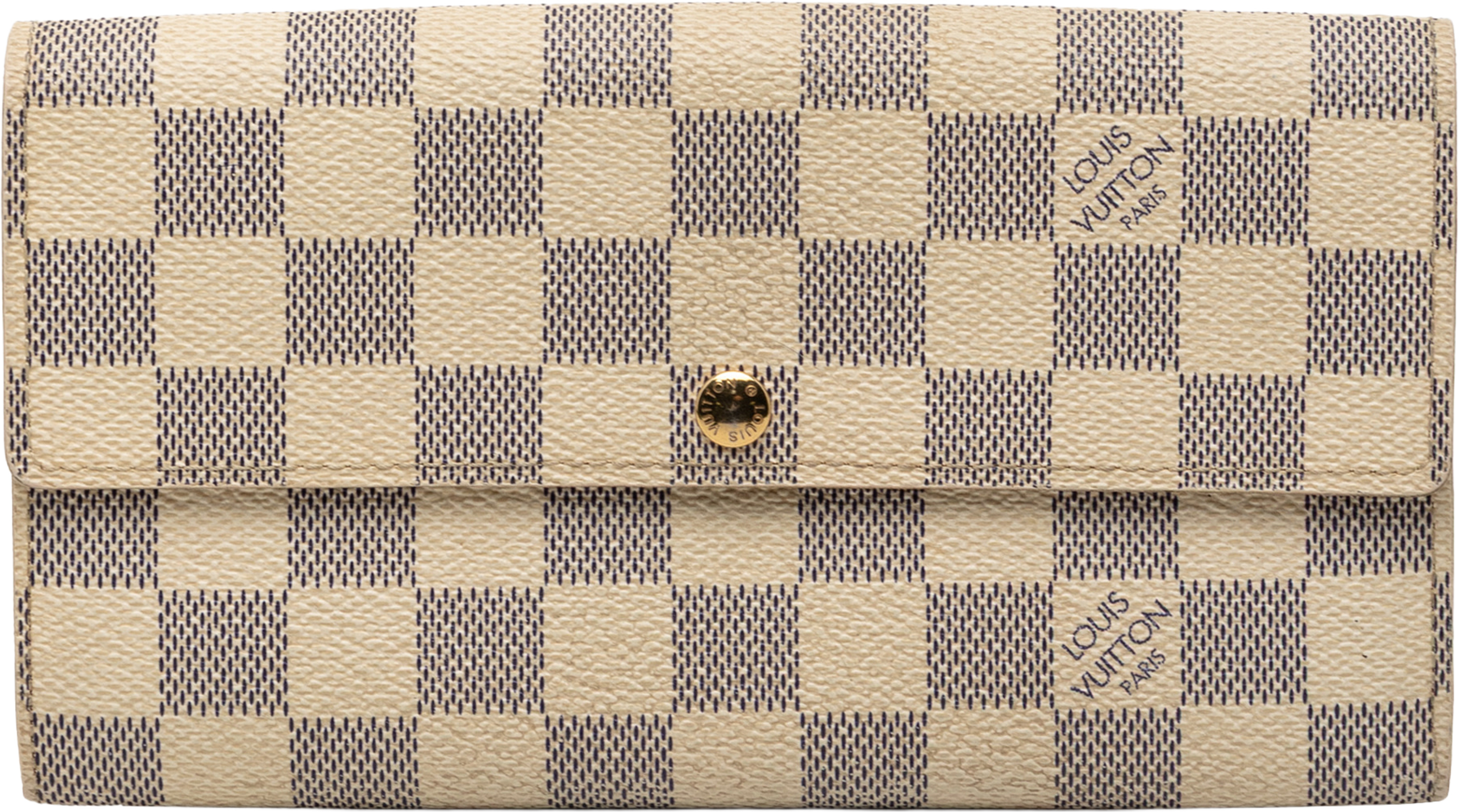 Louis Vuitton Damier Azur Sarah Wallet, från Luxclusif, i färgen white. Klicka för att öppna bilden i stort format